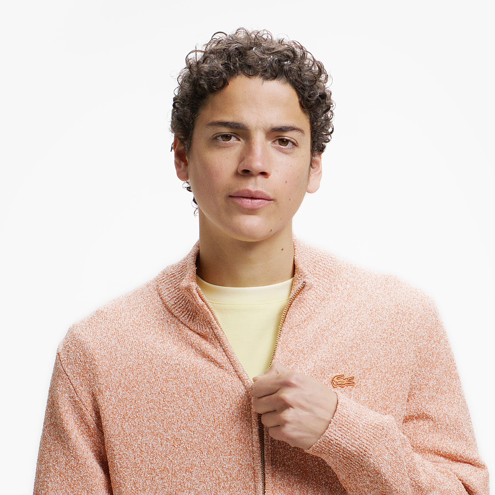 ブークレー スタンドジップニットカーディガン