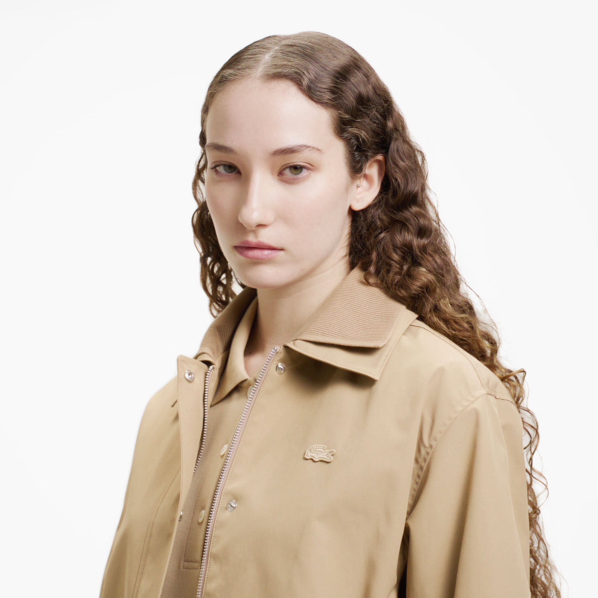 ダブルカラーロングスプリングコート