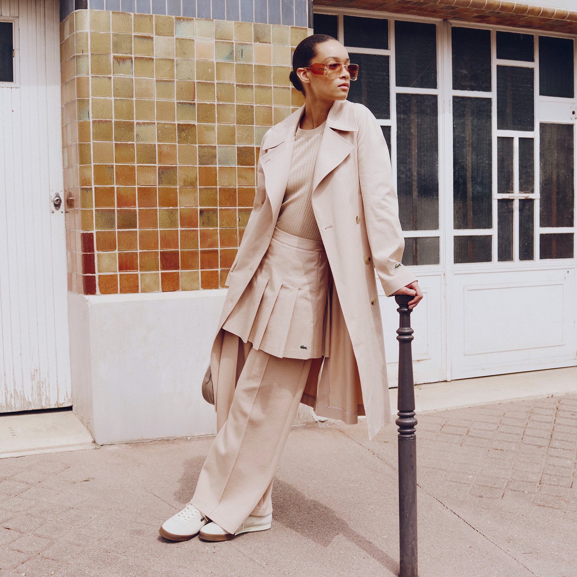 オーバーサイズ撥水トレンチコート