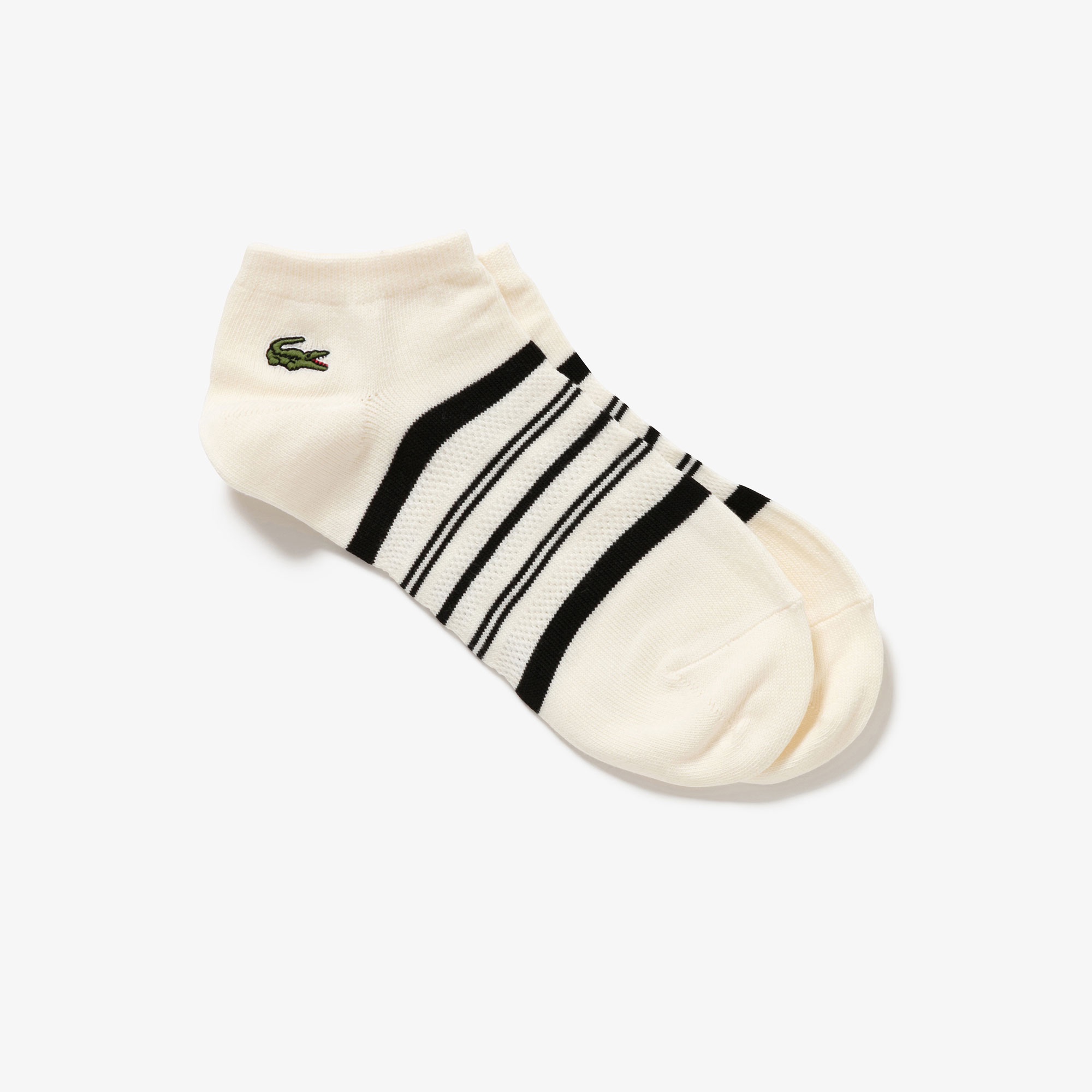 メッシュ切り替えボーダーくるぶし丈ソックス