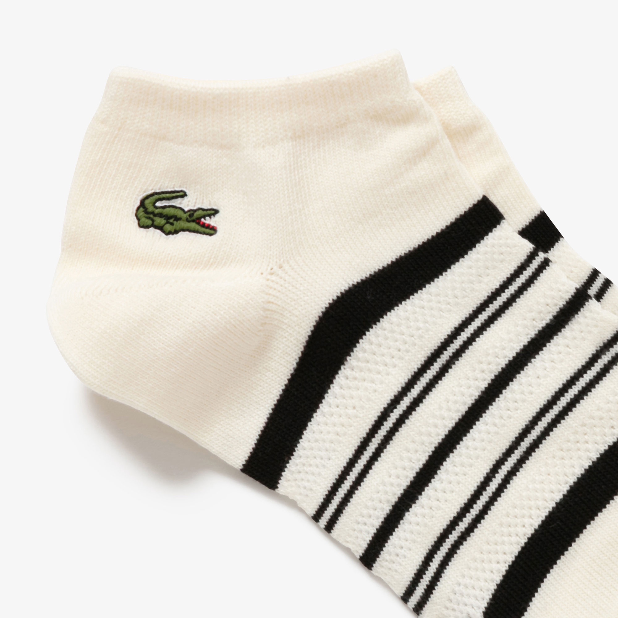 メッシュ切り替えボーダーくるぶし丈ソックス