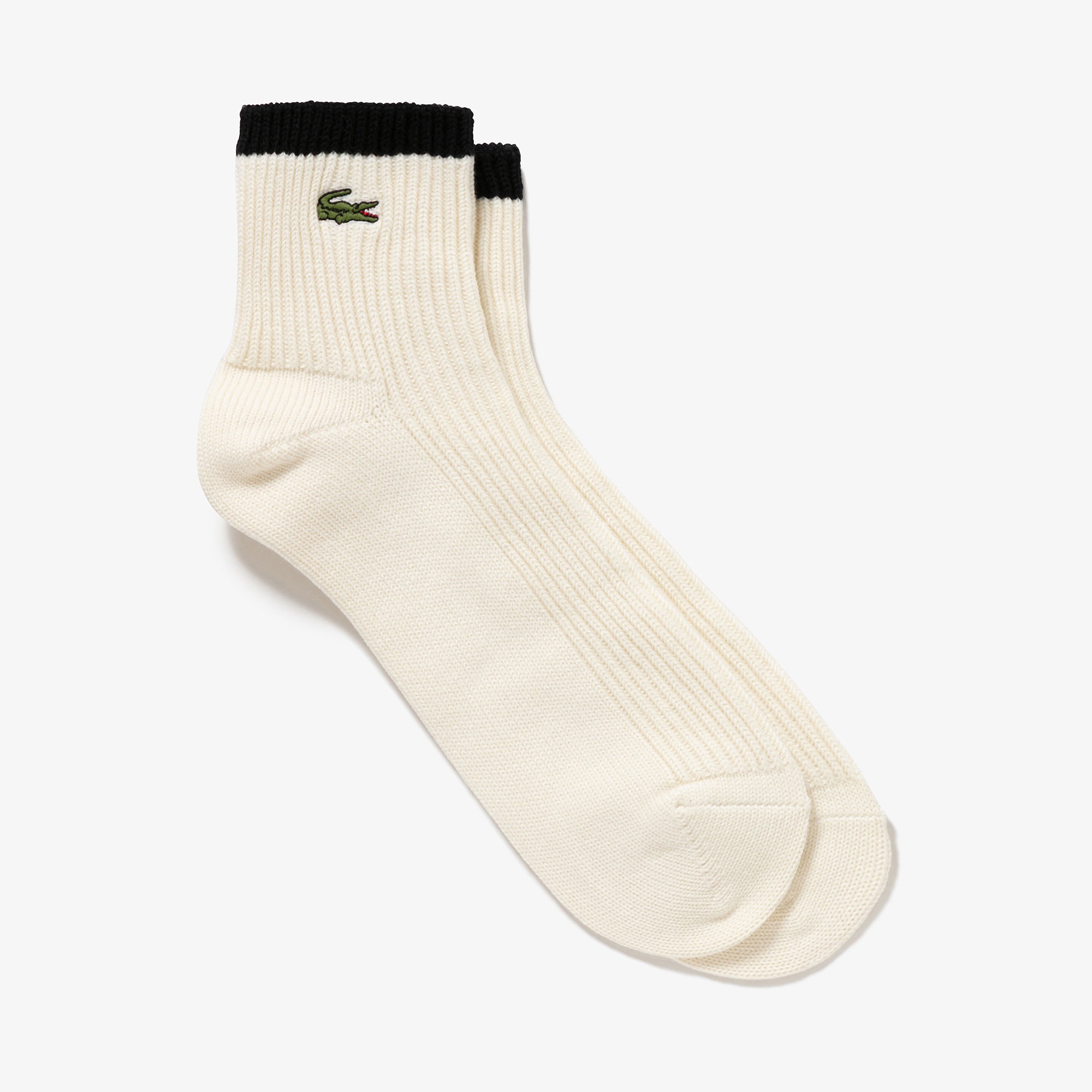 1×1リブニットクルーソックス