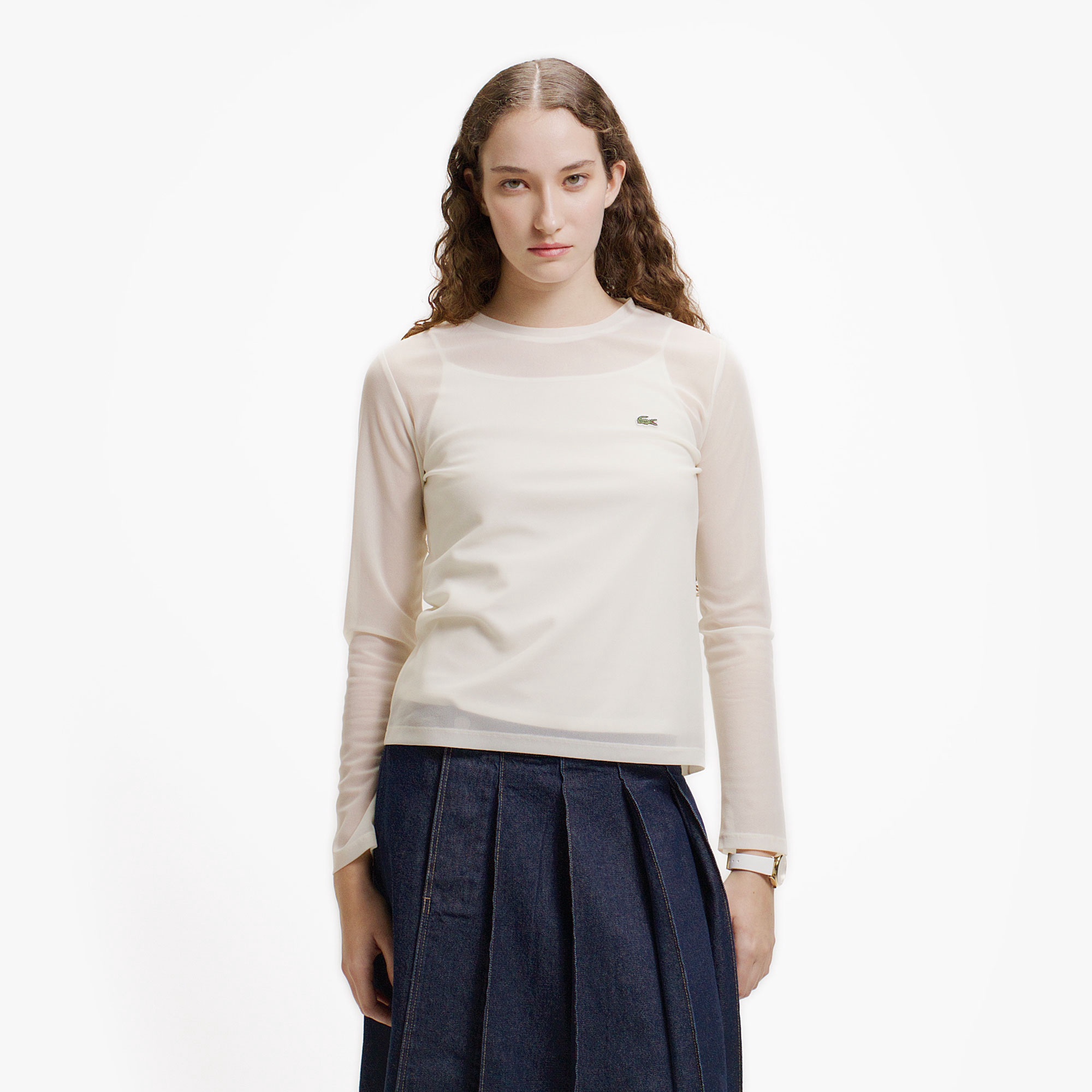 シアーレイヤードロングスリーブTシャツ