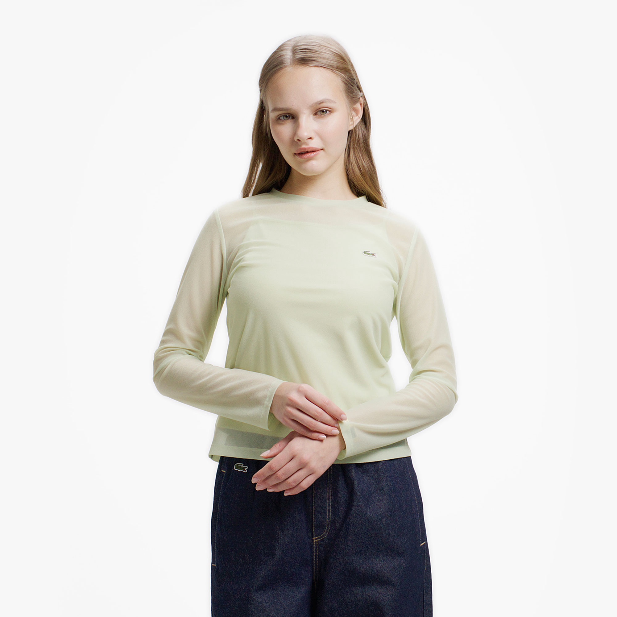 シアーレイヤードロングスリーブTシャツ