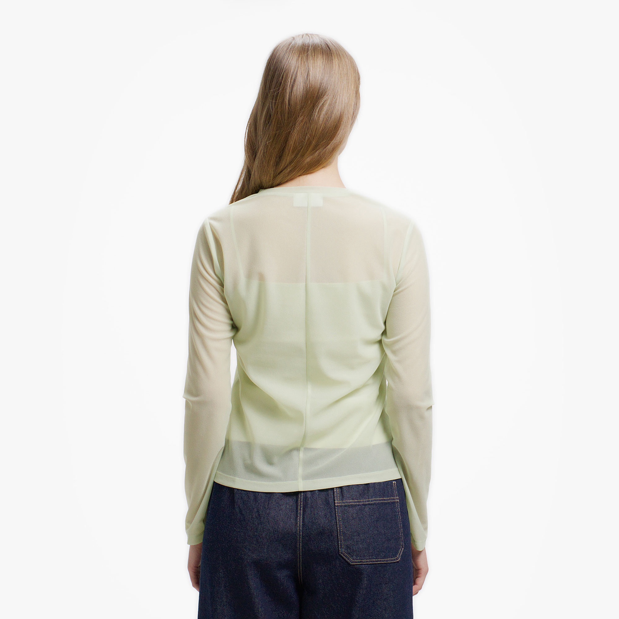 シアーレイヤードロングスリーブTシャツ