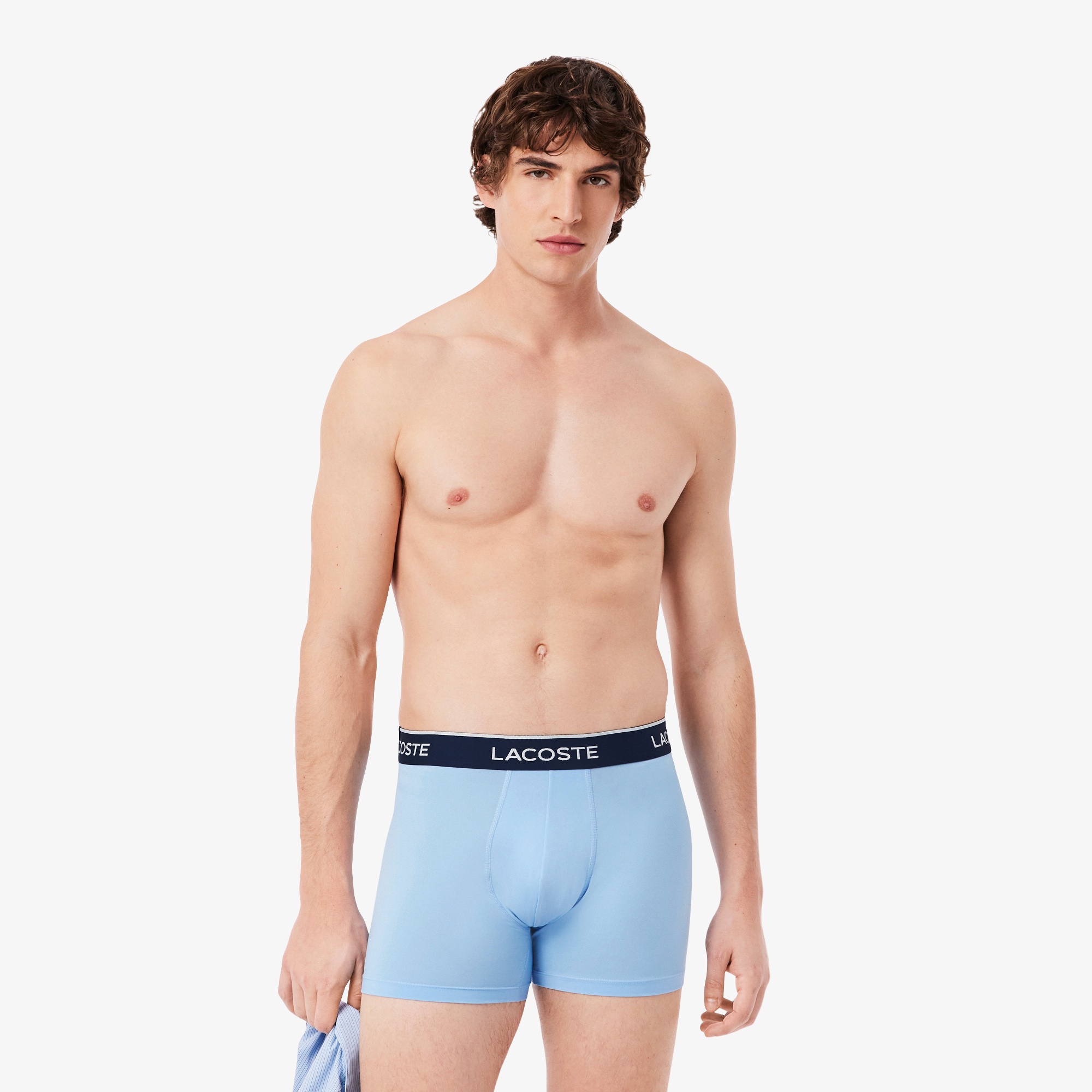 3P ブランドネームロゴウエストバンドマイクロファイバートランクショーツ