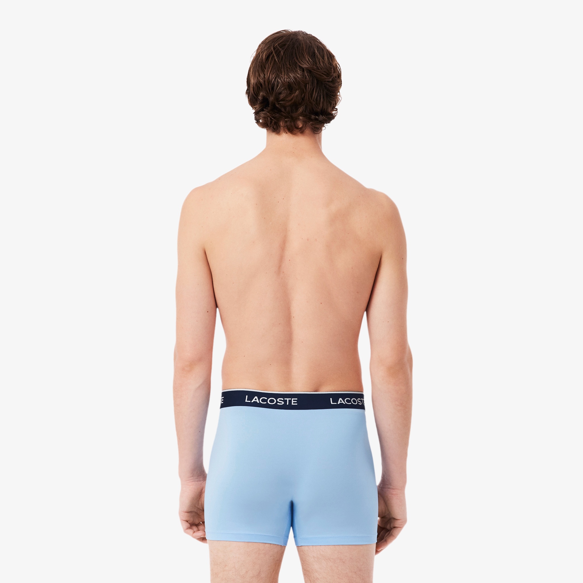 3P ブランドネームロゴウエストバンドマイクロファイバートランクショーツ