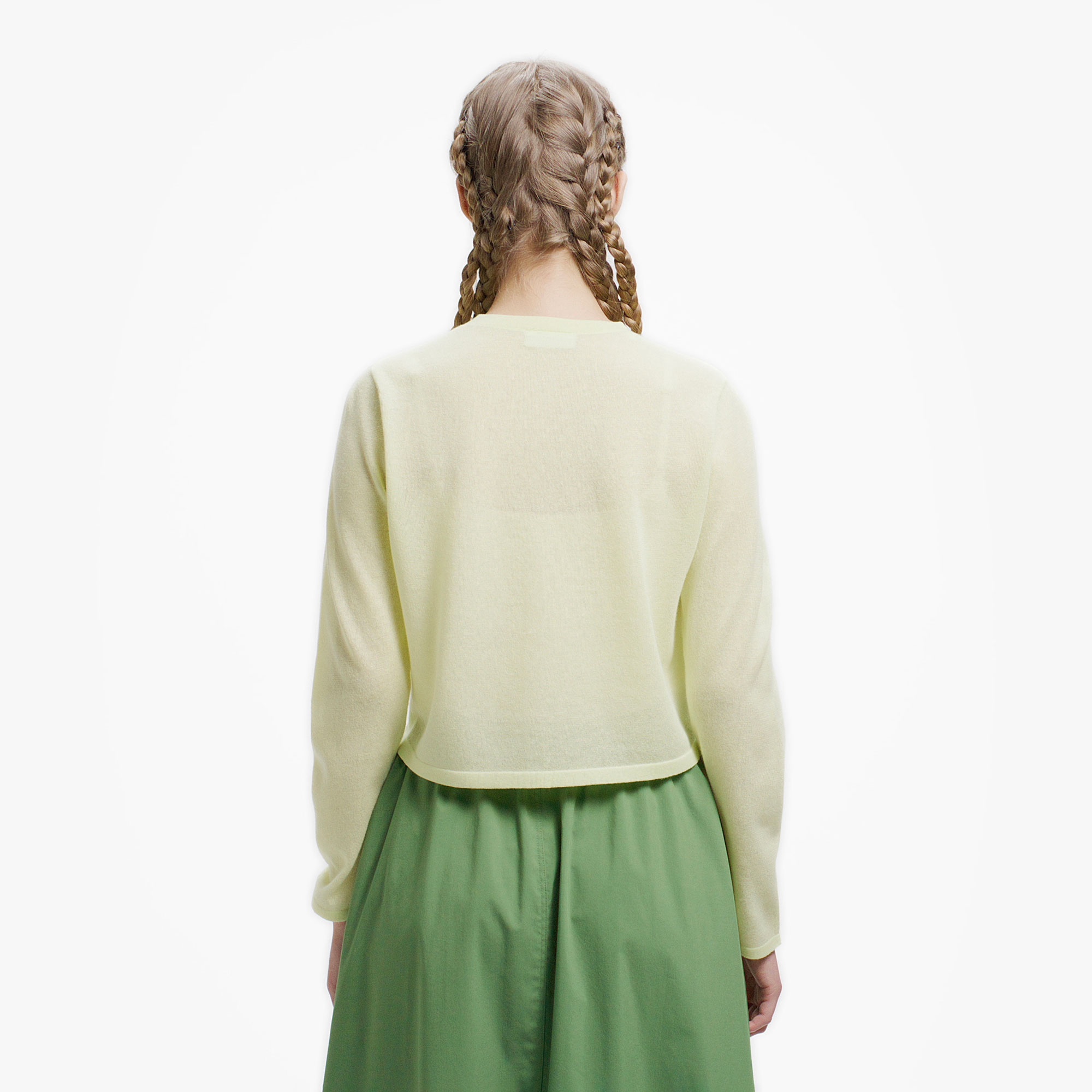 丸首ラメニットカーディガン