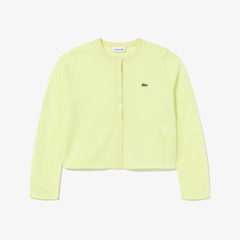 丸首ラメニットカーディガン