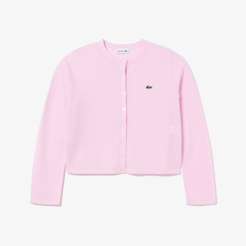 丸首ラメニットカーディガン