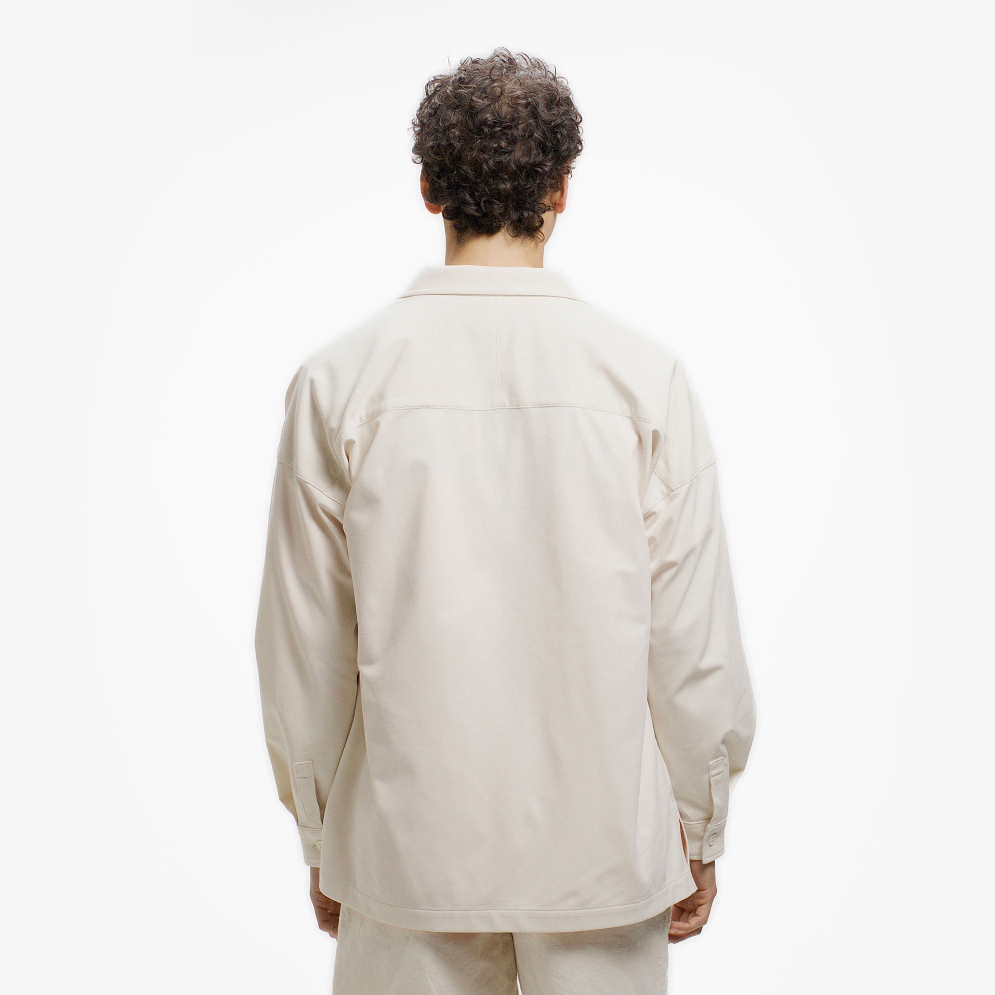 鹿の子地オープンカラーシャツジャケット