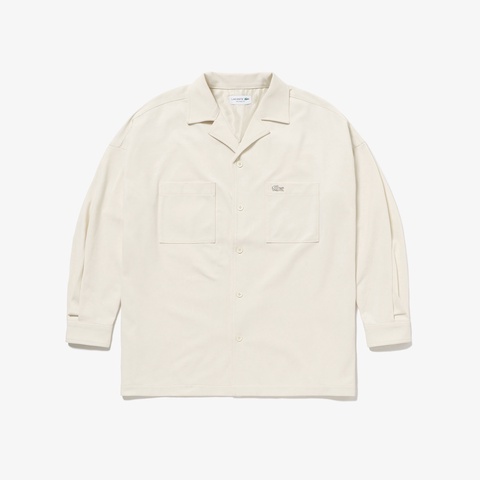 鹿の子地オープンカラーシャツジャケット