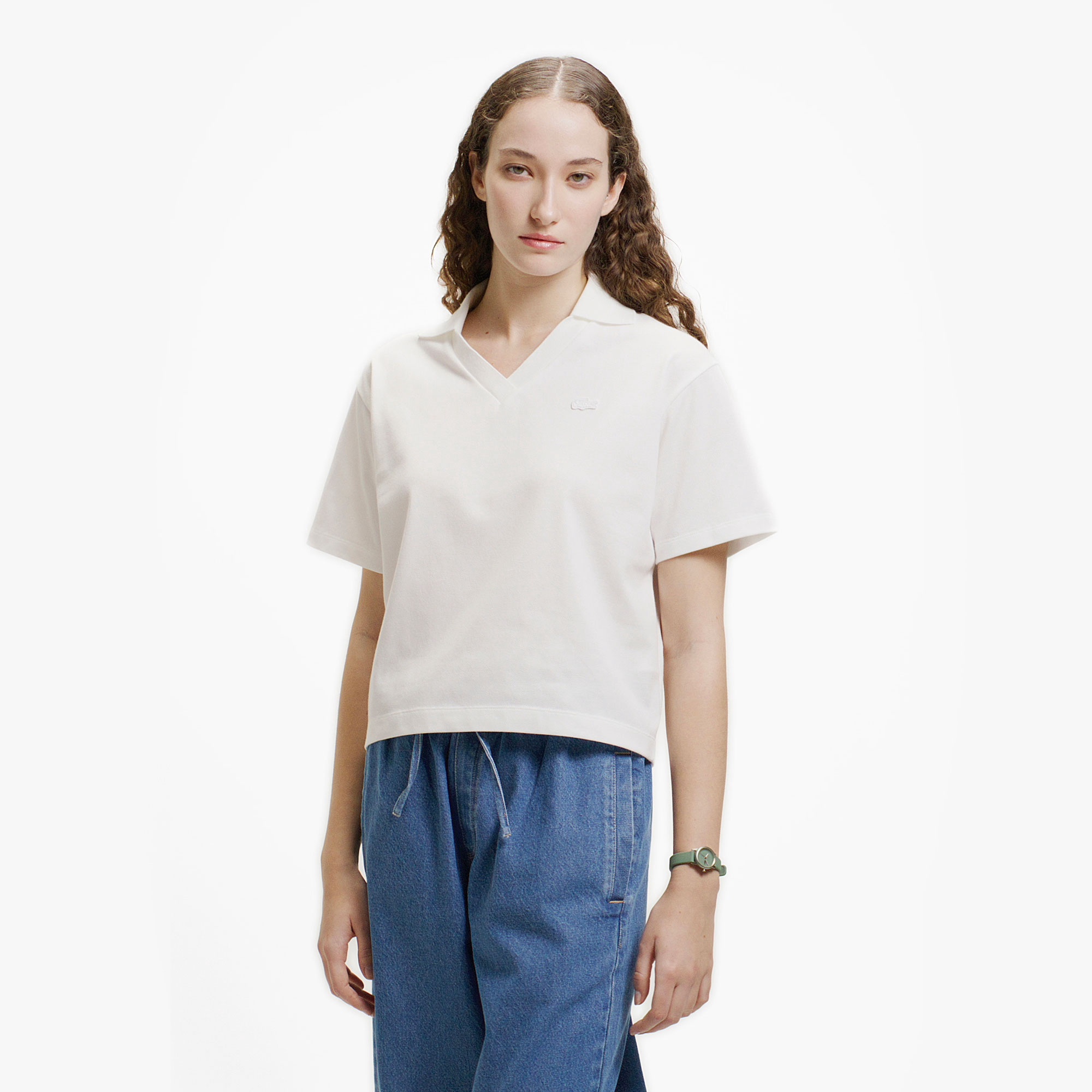 鹿の子地サッカーシャツ