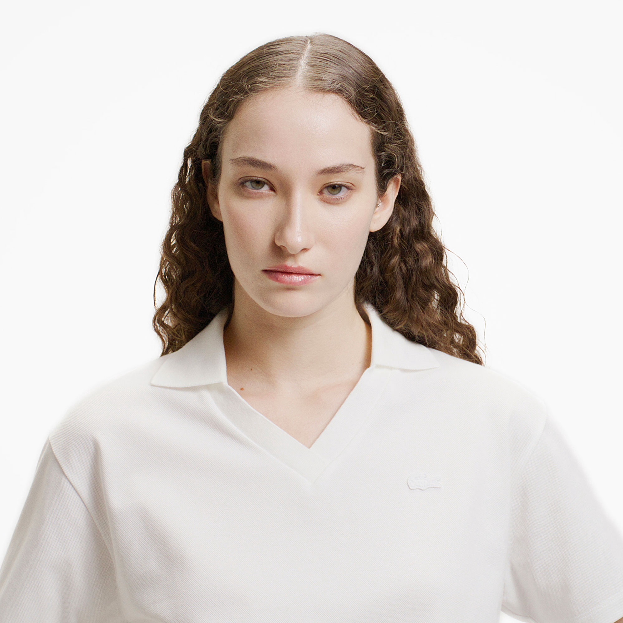 鹿の子地サッカーシャツ