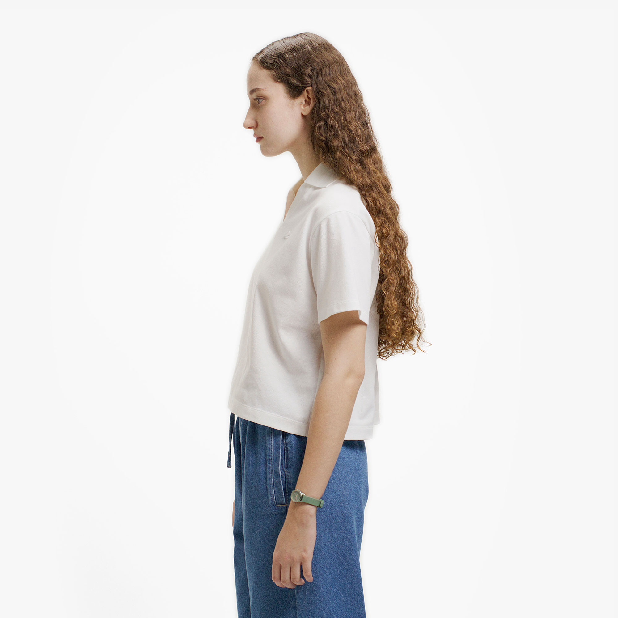 鹿の子地サッカーシャツ