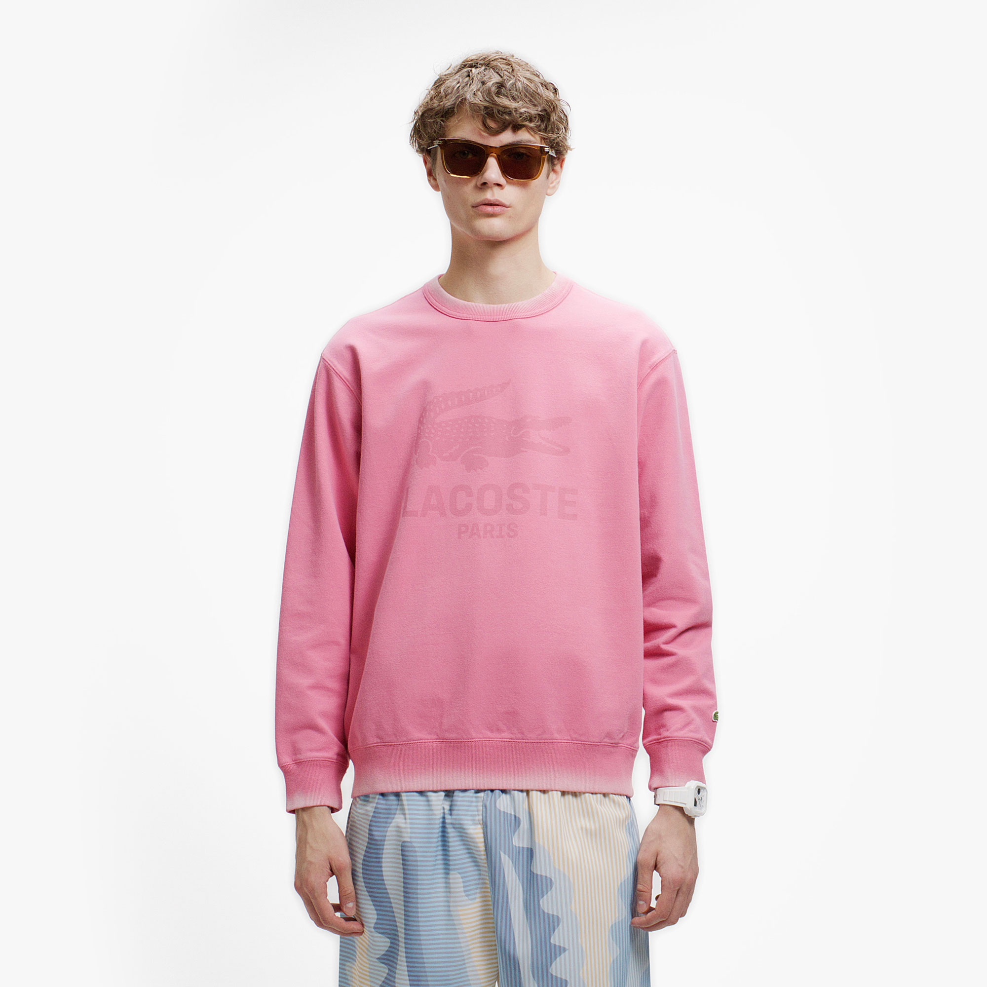 ビンテージエフェクト ロゴクルーネックスウェット