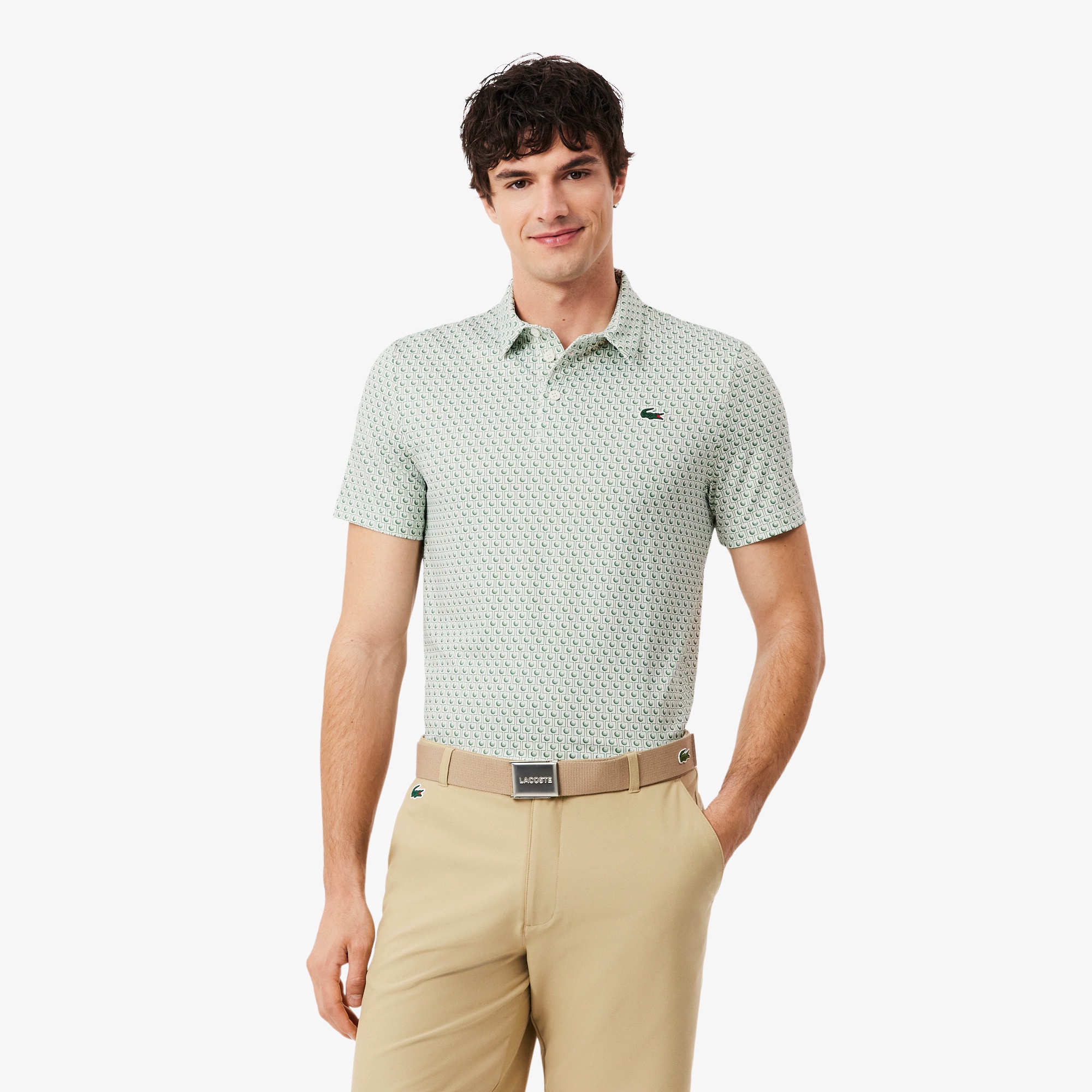 総柄ゴルフプリント ウルトラドライストレッチポロシャツ