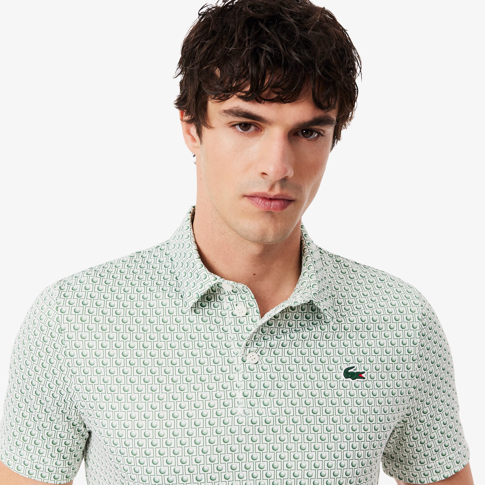 総柄ゴルフプリント ウルトラドライストレッチポロシャツ