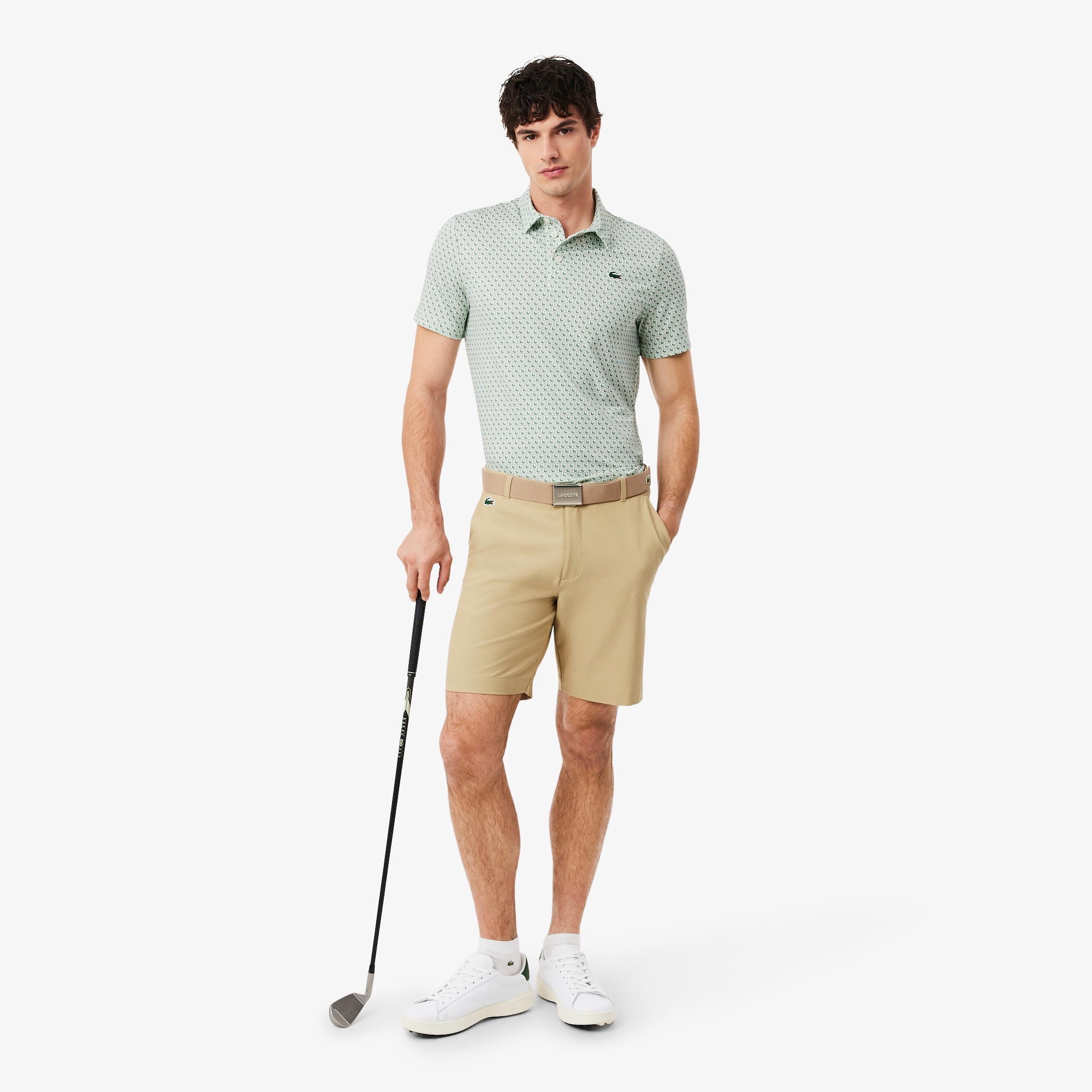 総柄ゴルフプリント ウルトラドライストレッチポロシャツ