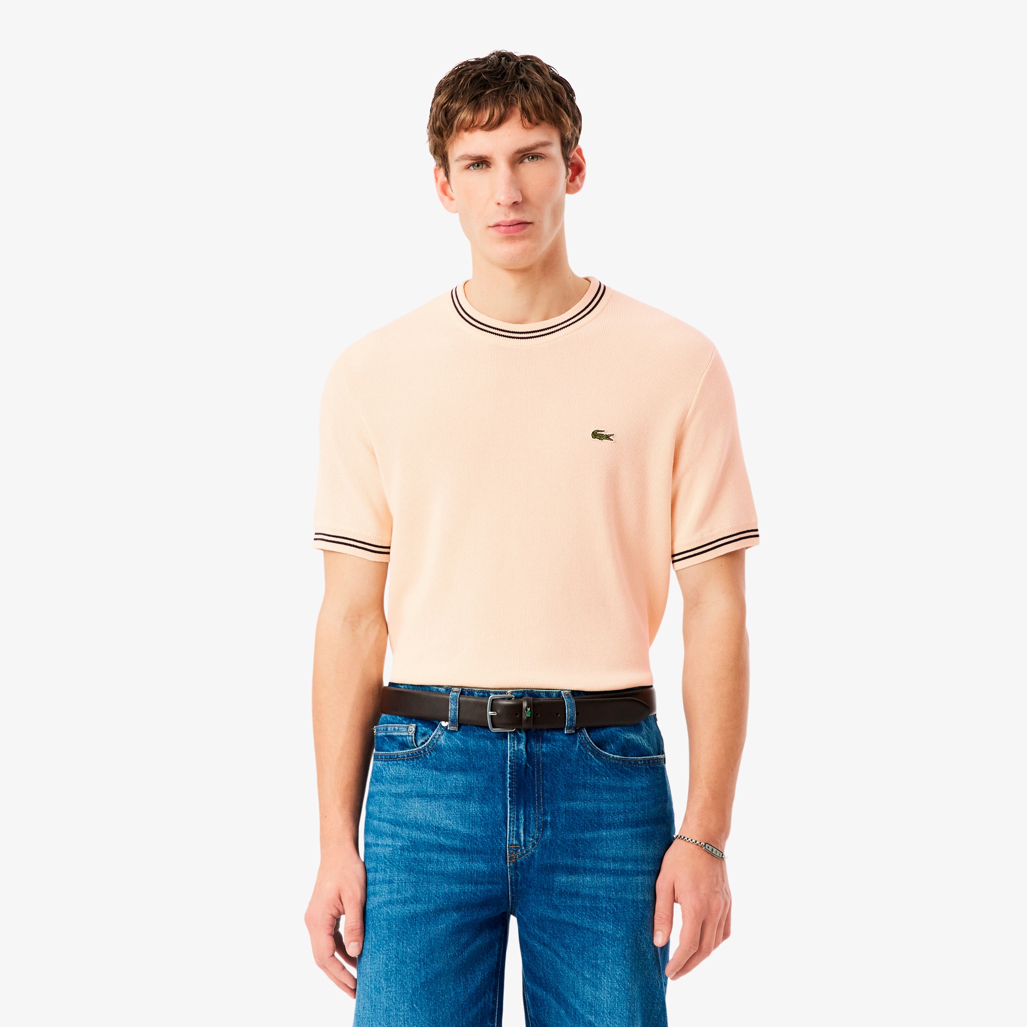 ラインリブニットTシャツ