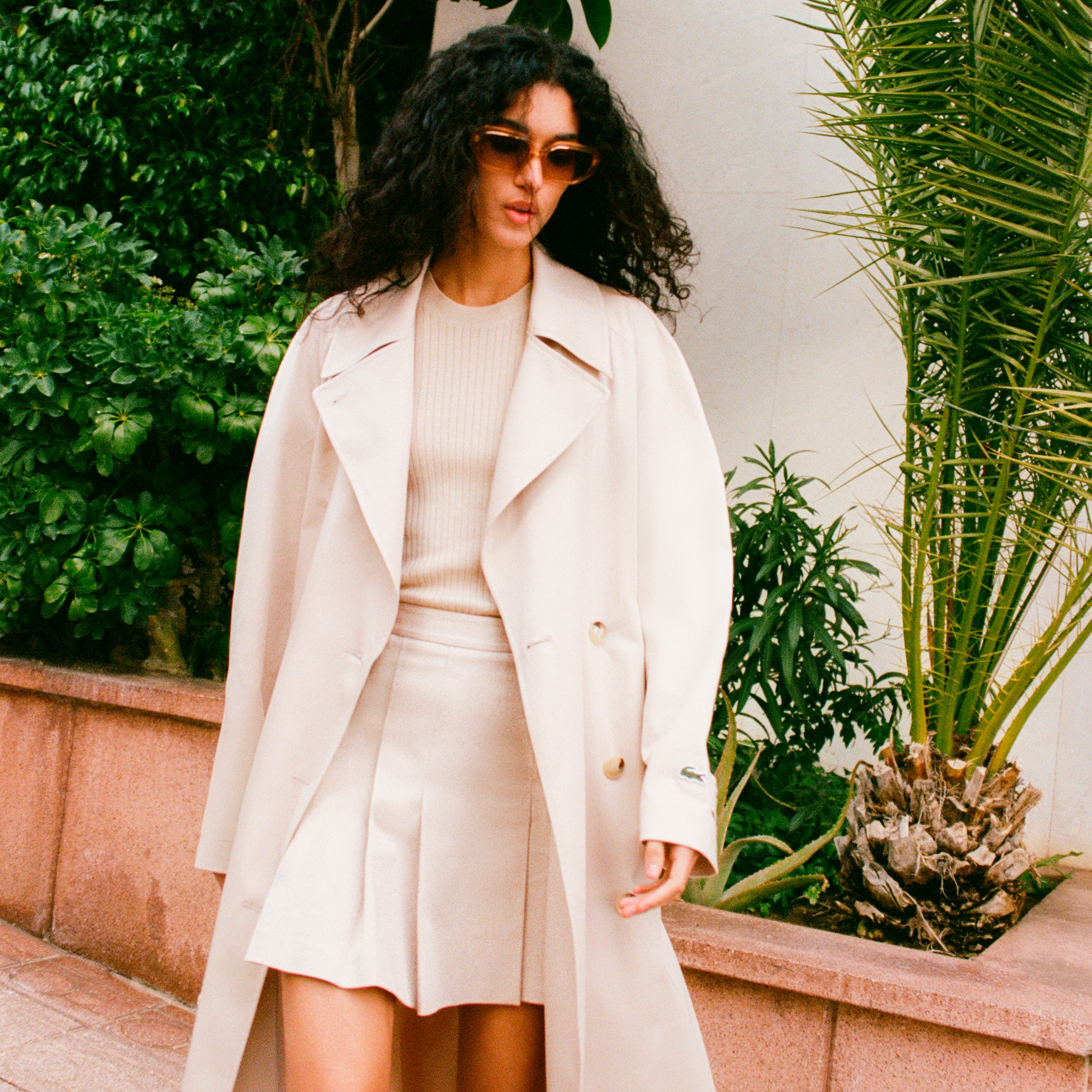 オーバーサイズ撥水トレンチコート