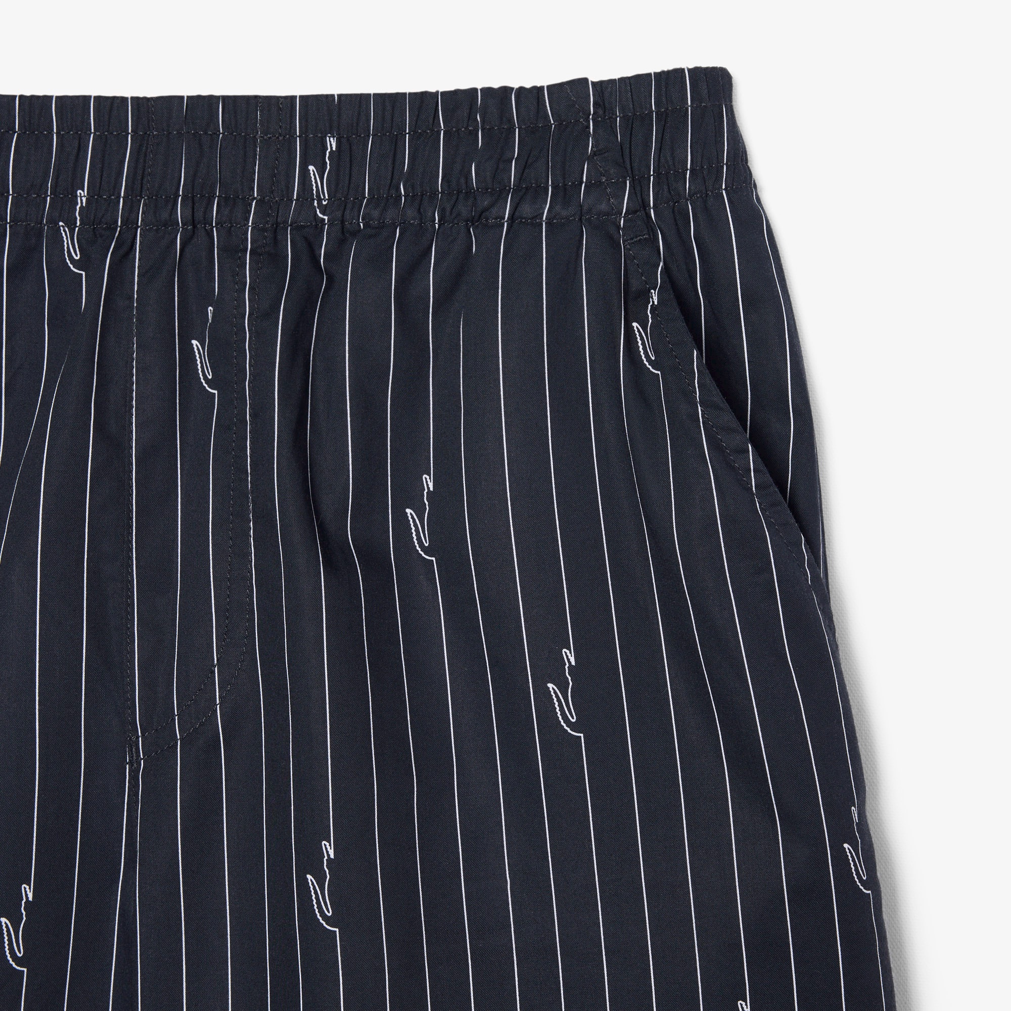 チョークストライププリントツイルショーツ