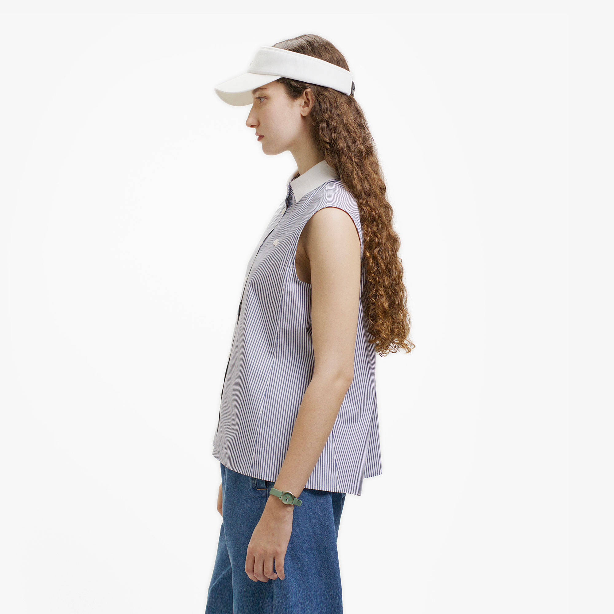 ノースリーブAラインシャツ