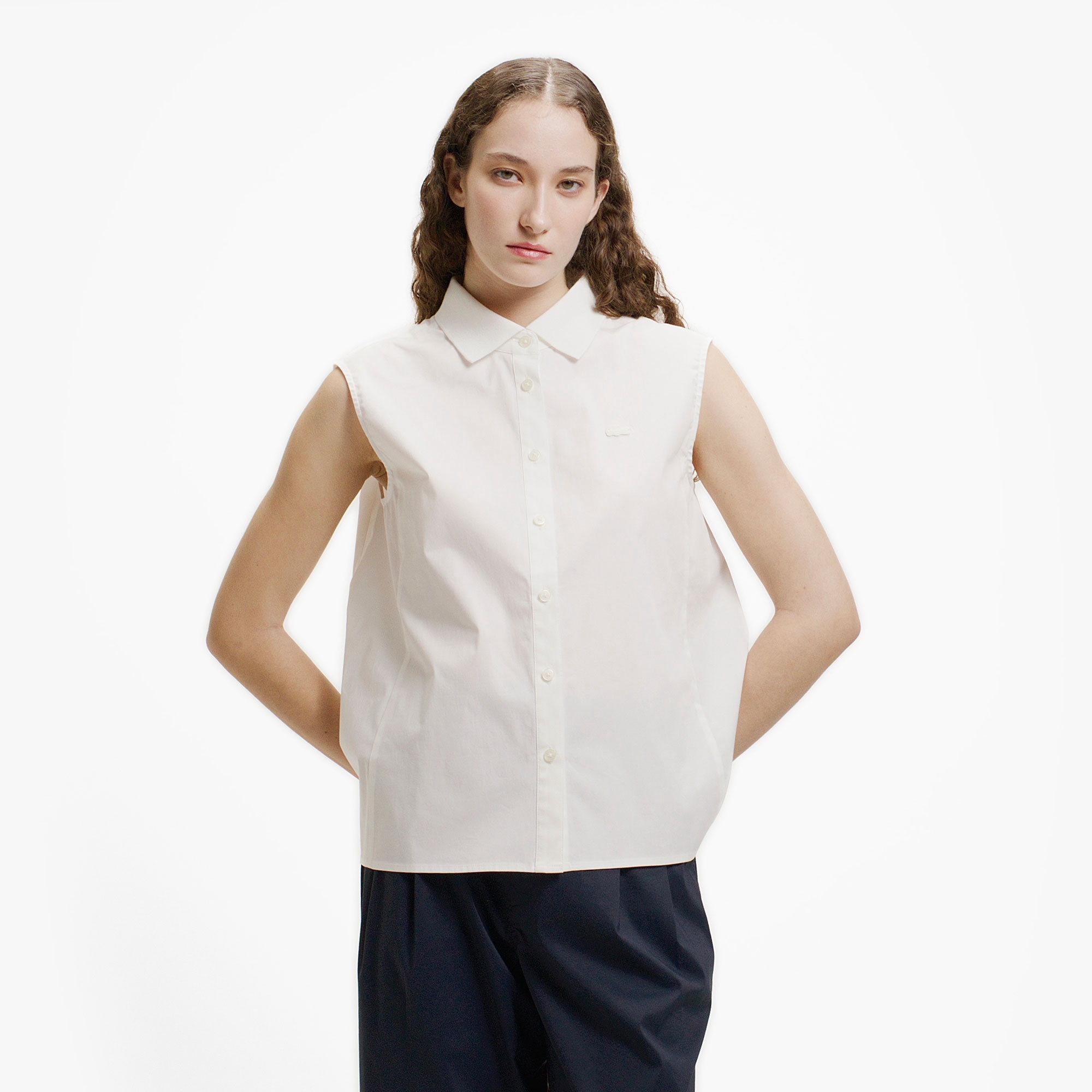 ノースリーブAラインシャツ