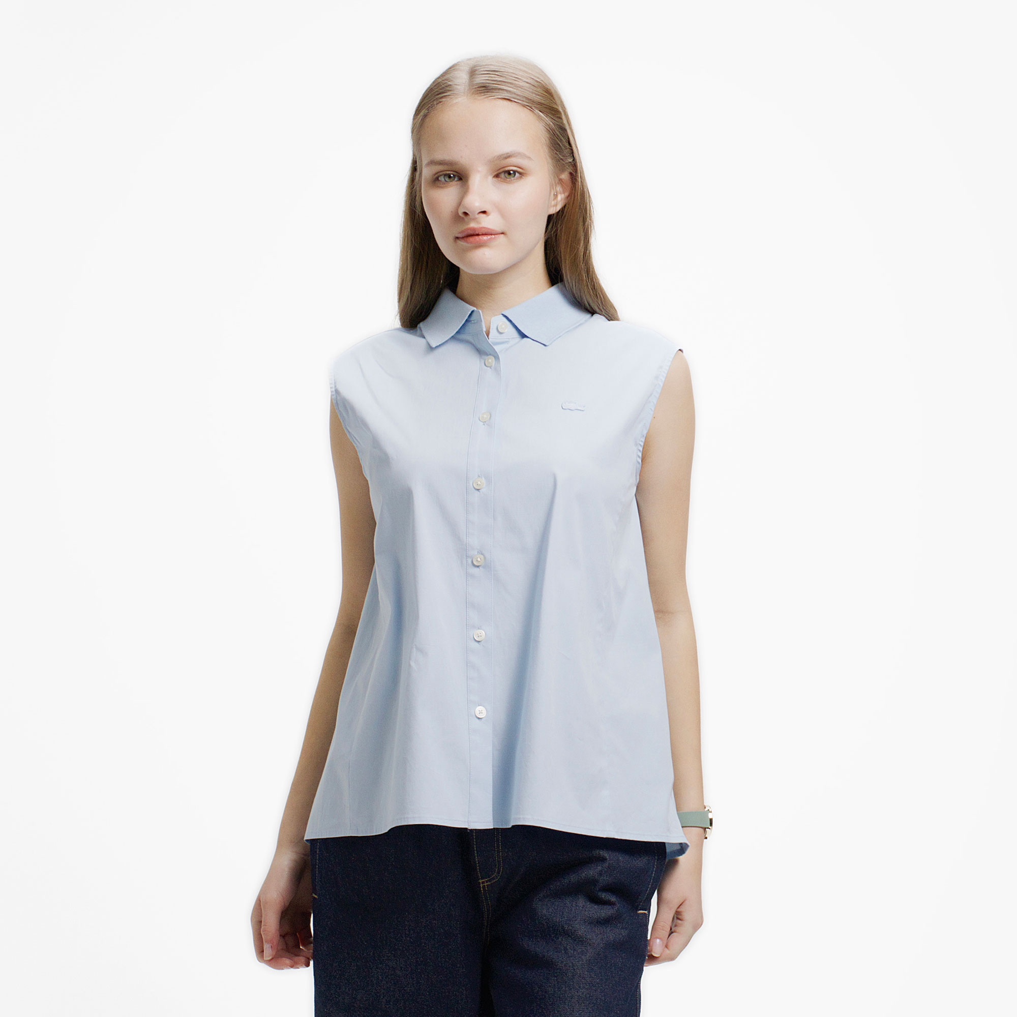 ノースリーブAラインシャツ