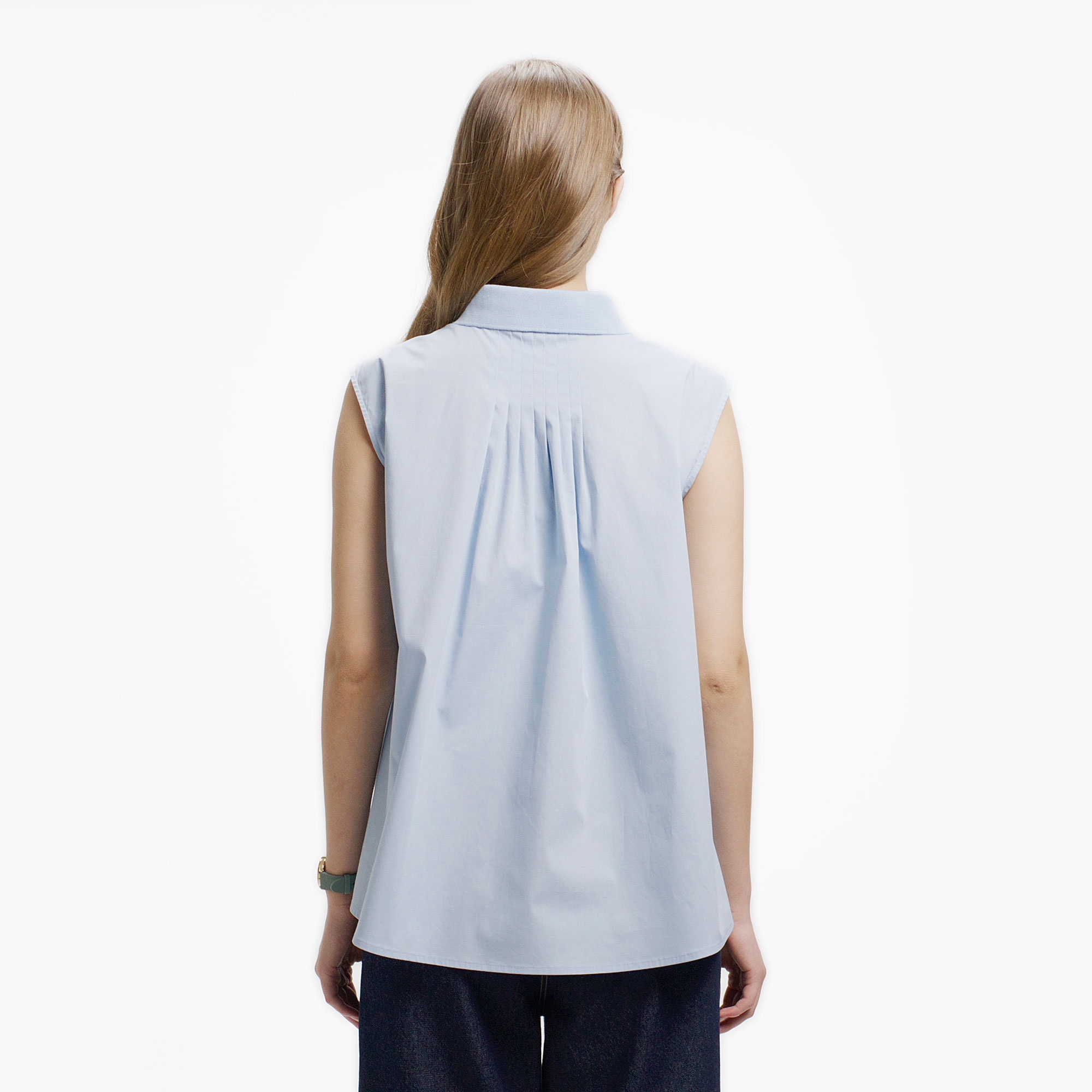 ノースリーブAラインシャツ