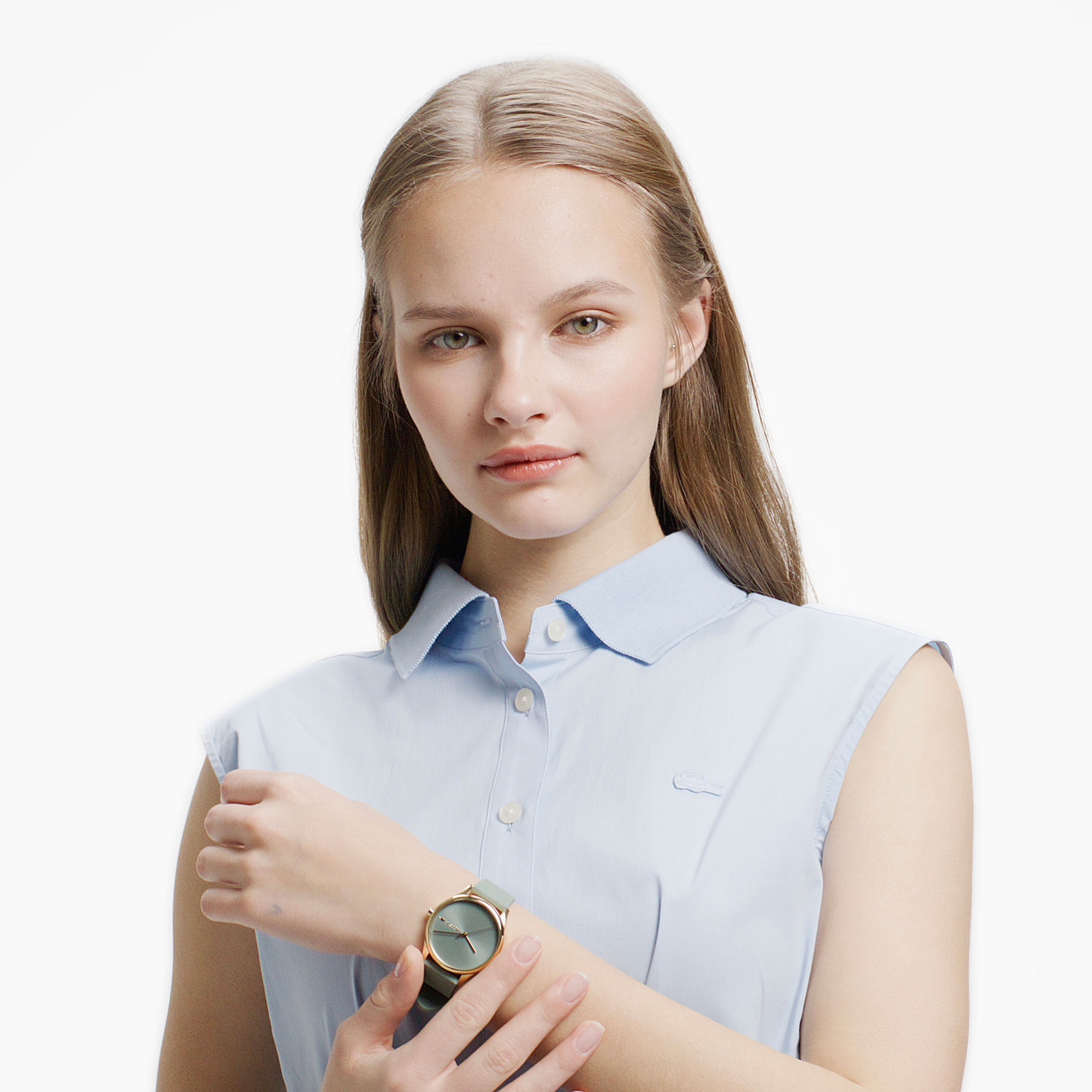 ノースリーブAラインシャツ