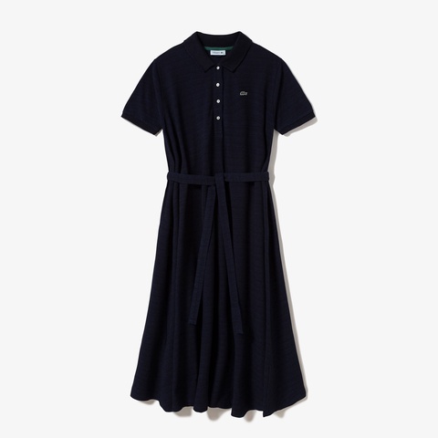 インディゴ鹿の子ポロドレス