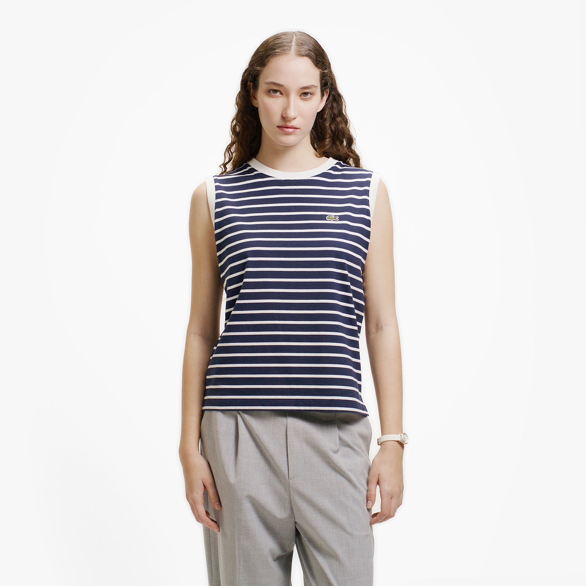 ノースリーブボーダーTシャツ