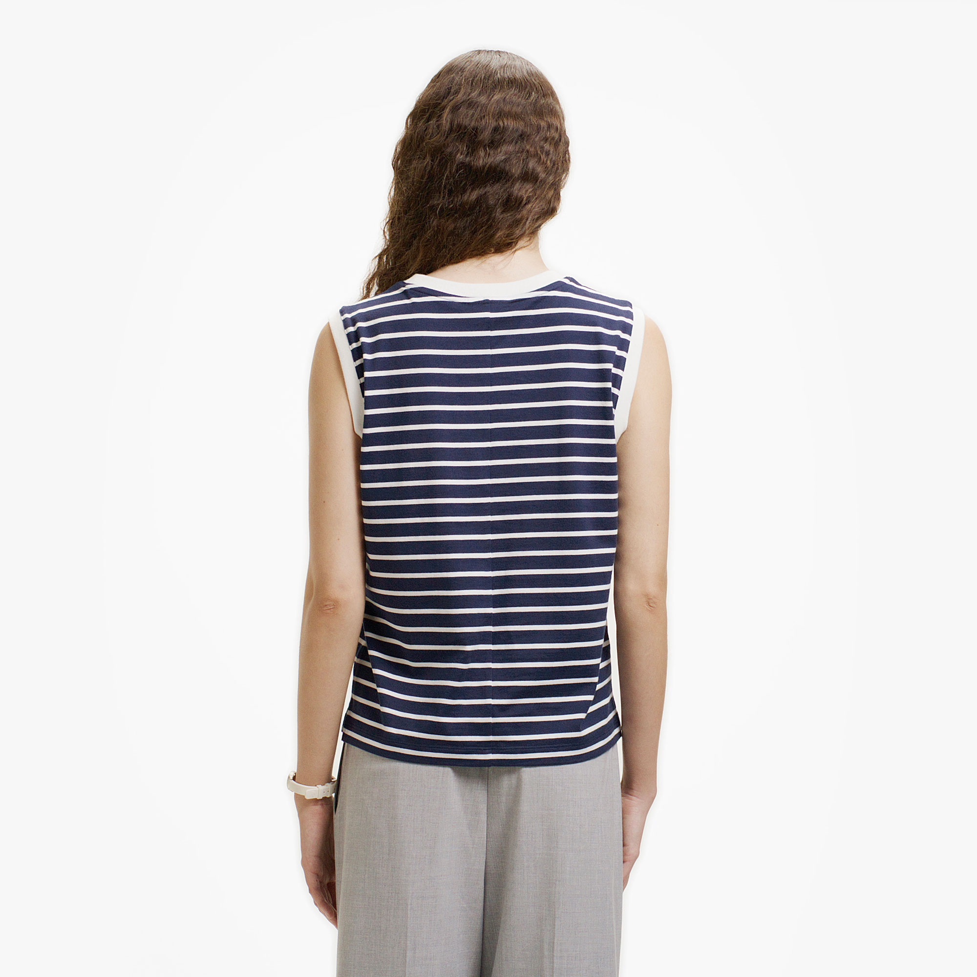 ノースリーブボーダーTシャツ