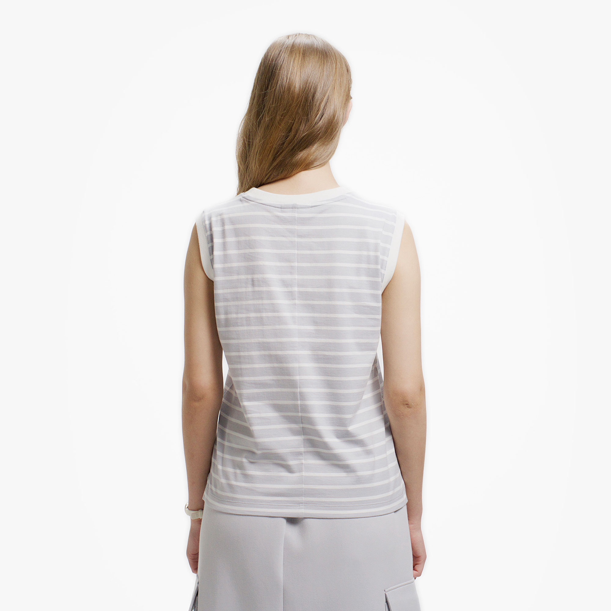 ノースリーブボーダーTシャツ