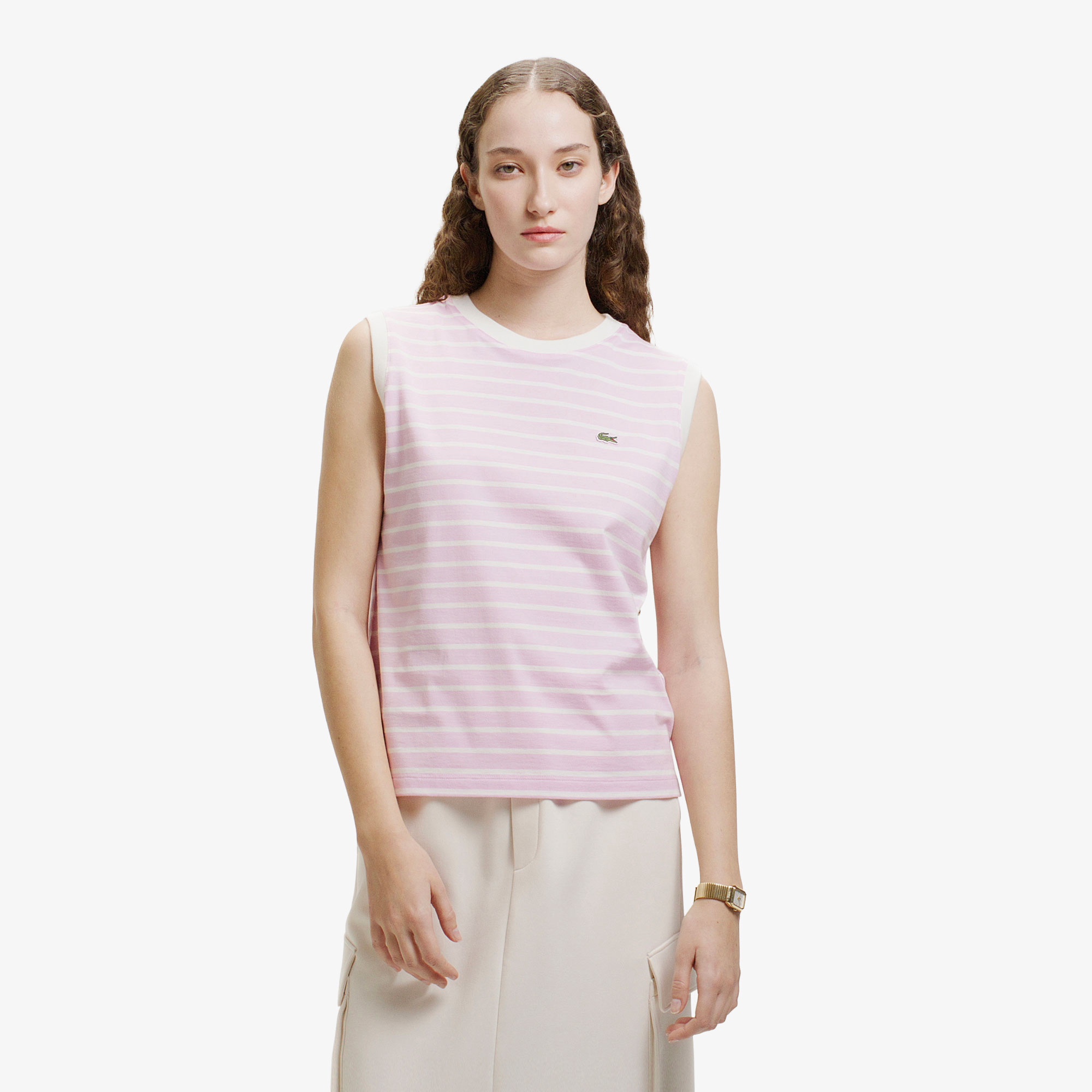 ノースリーブボーダーTシャツ