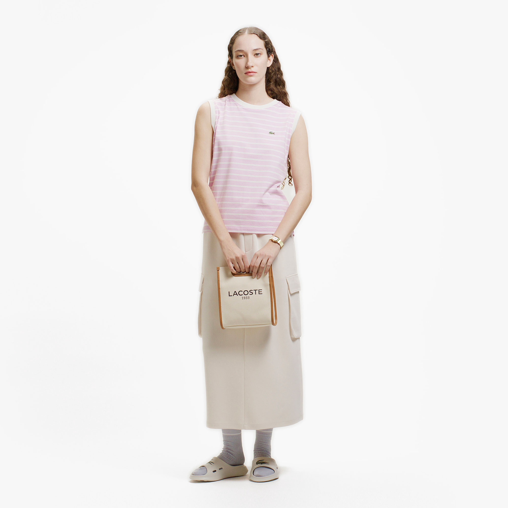 ノースリーブボーダーTシャツ