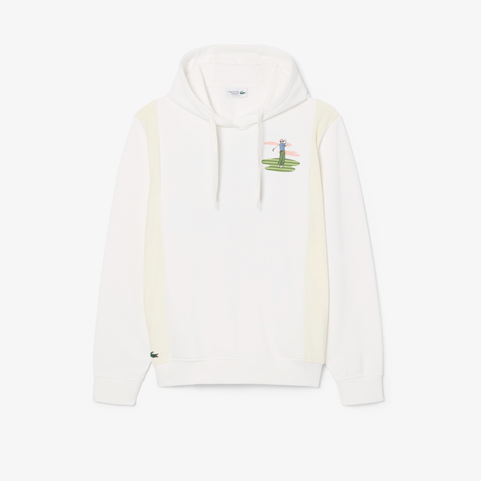 フリース切り替えゴルフプリントフーディー