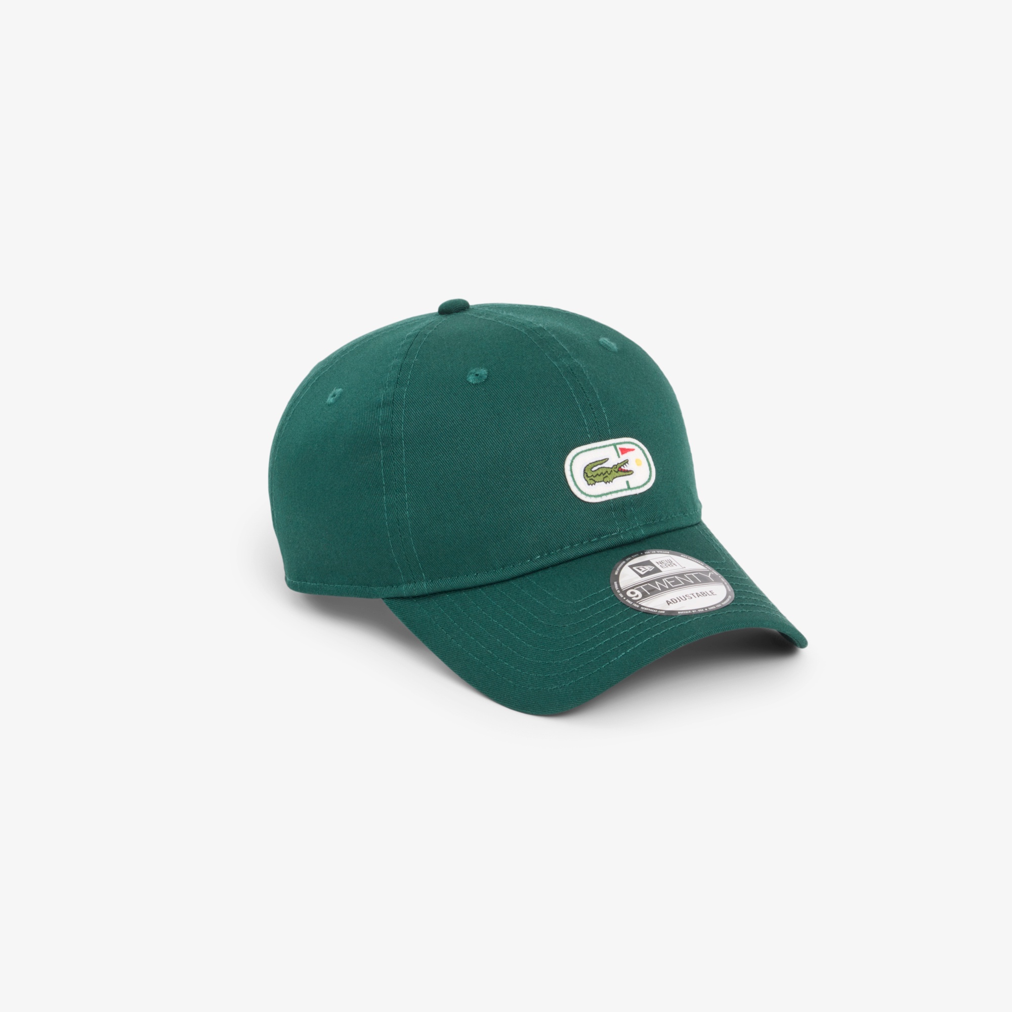 ラコステ×ニューエラ 9TWENTY ゴルフ&ワニロゴワッペンキャップ