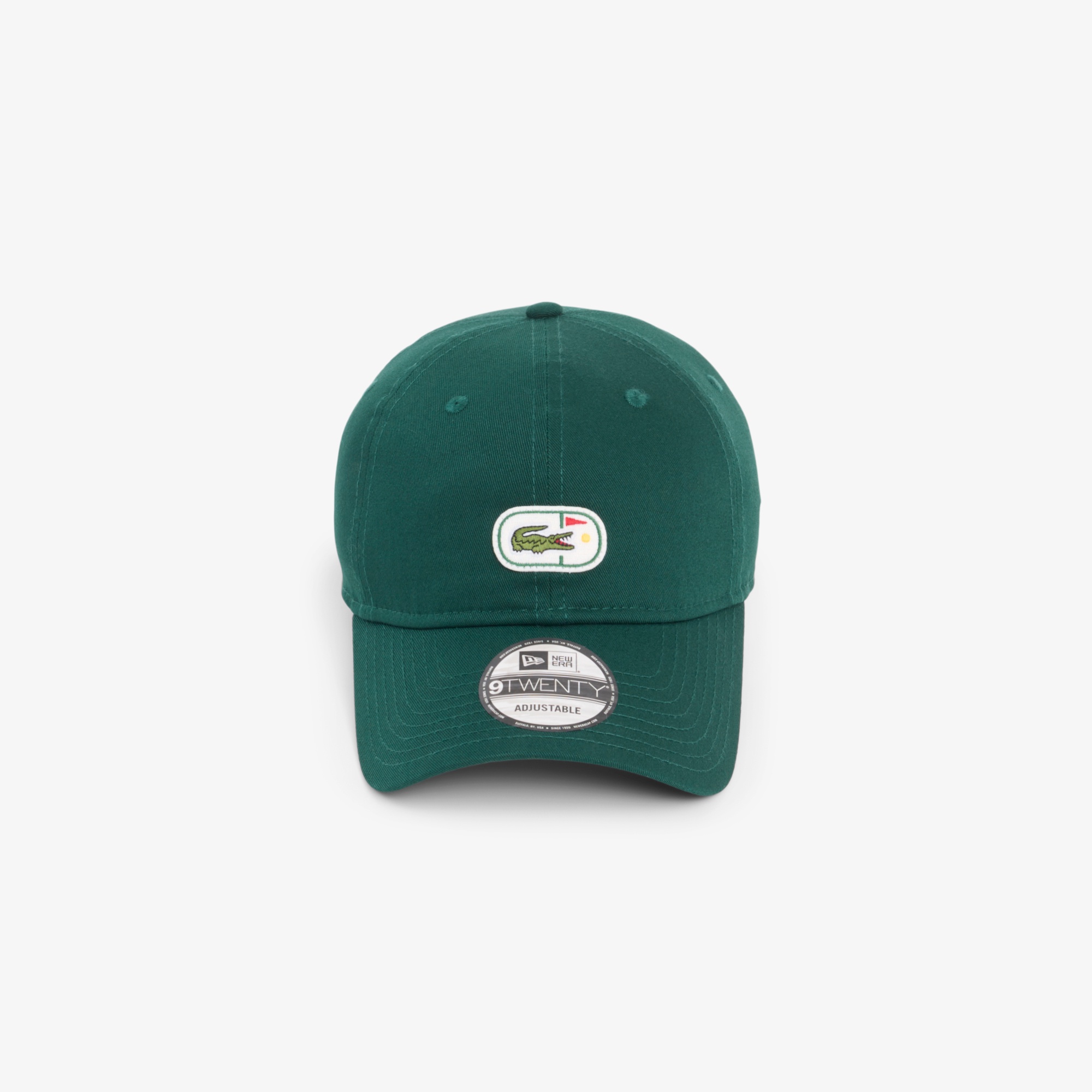 ラコステ×ニューエラ 9TWENTY ゴルフ&ワニロゴワッペンキャップ