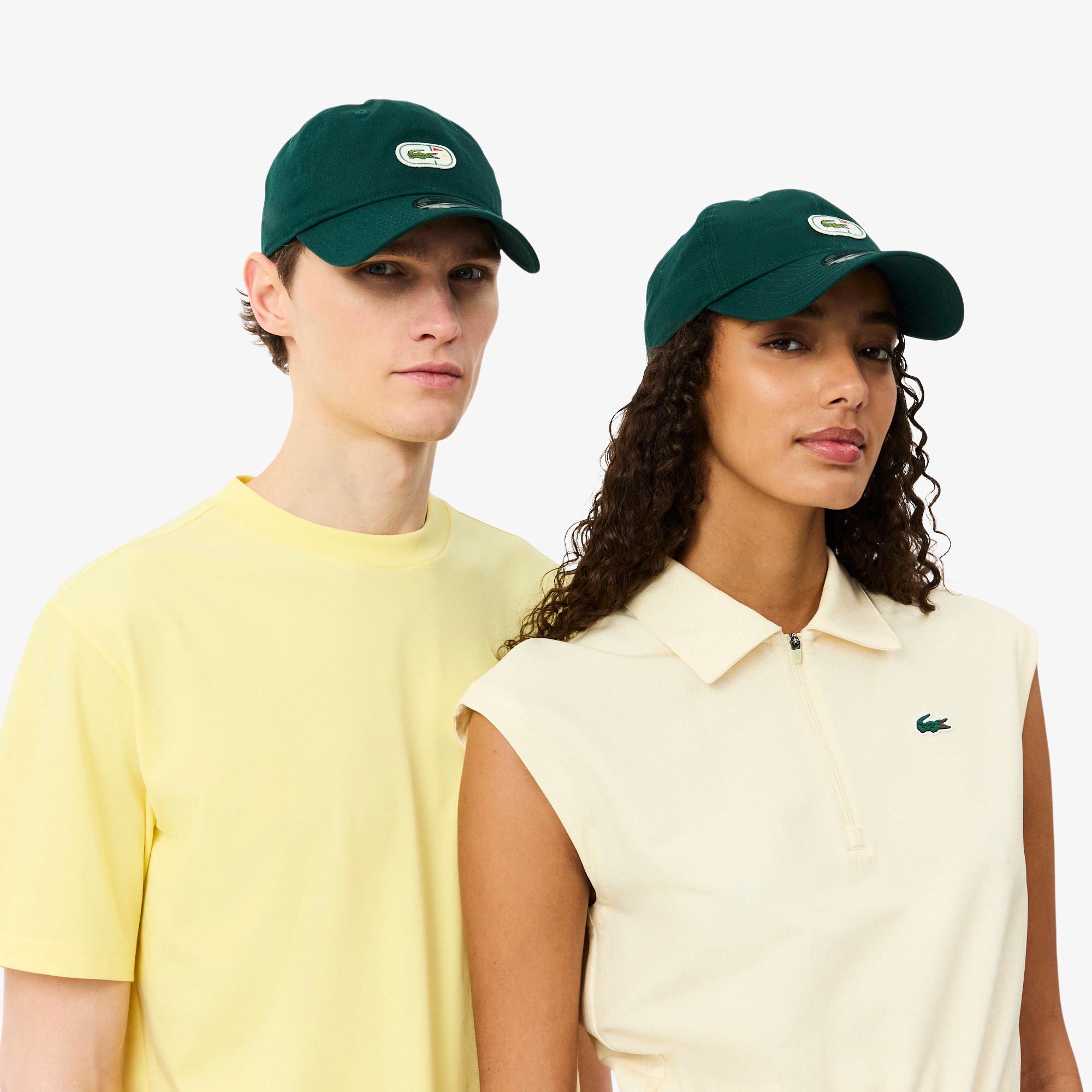 ラコステ×ニューエラ 9TWENTY ゴルフ&ワニロゴワッペンキャップ