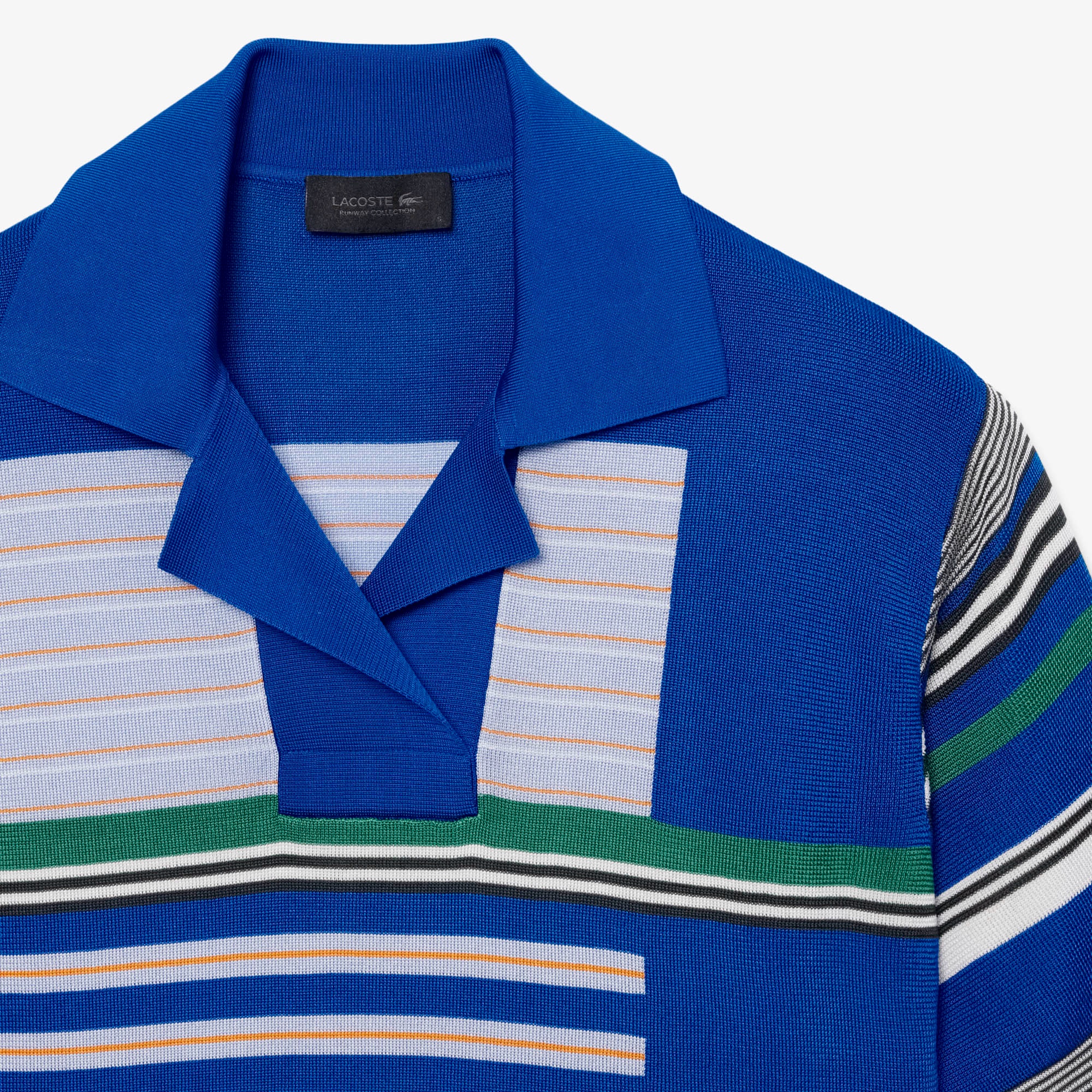 『SS26 Fashion Show』 マルチボーダーサテン鹿の子ポロシャツ