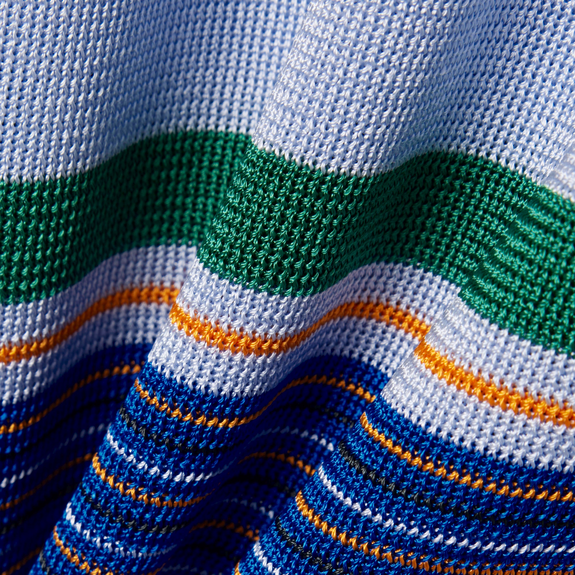 『SS26 Fashion Show』 マルチボーダーサテン鹿の子ポロシャツ