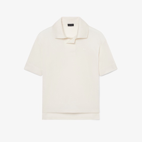 『SS26 Fashion Show』 シルク鹿の子ボタンレスポロシャツ