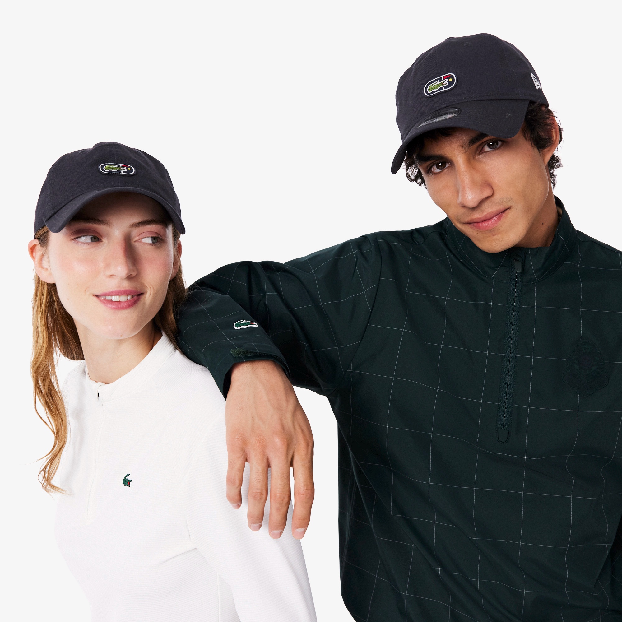 ラコステ×ニューエラ 9TWENTY ゴルフ&ワニロゴワッペンキャップ
