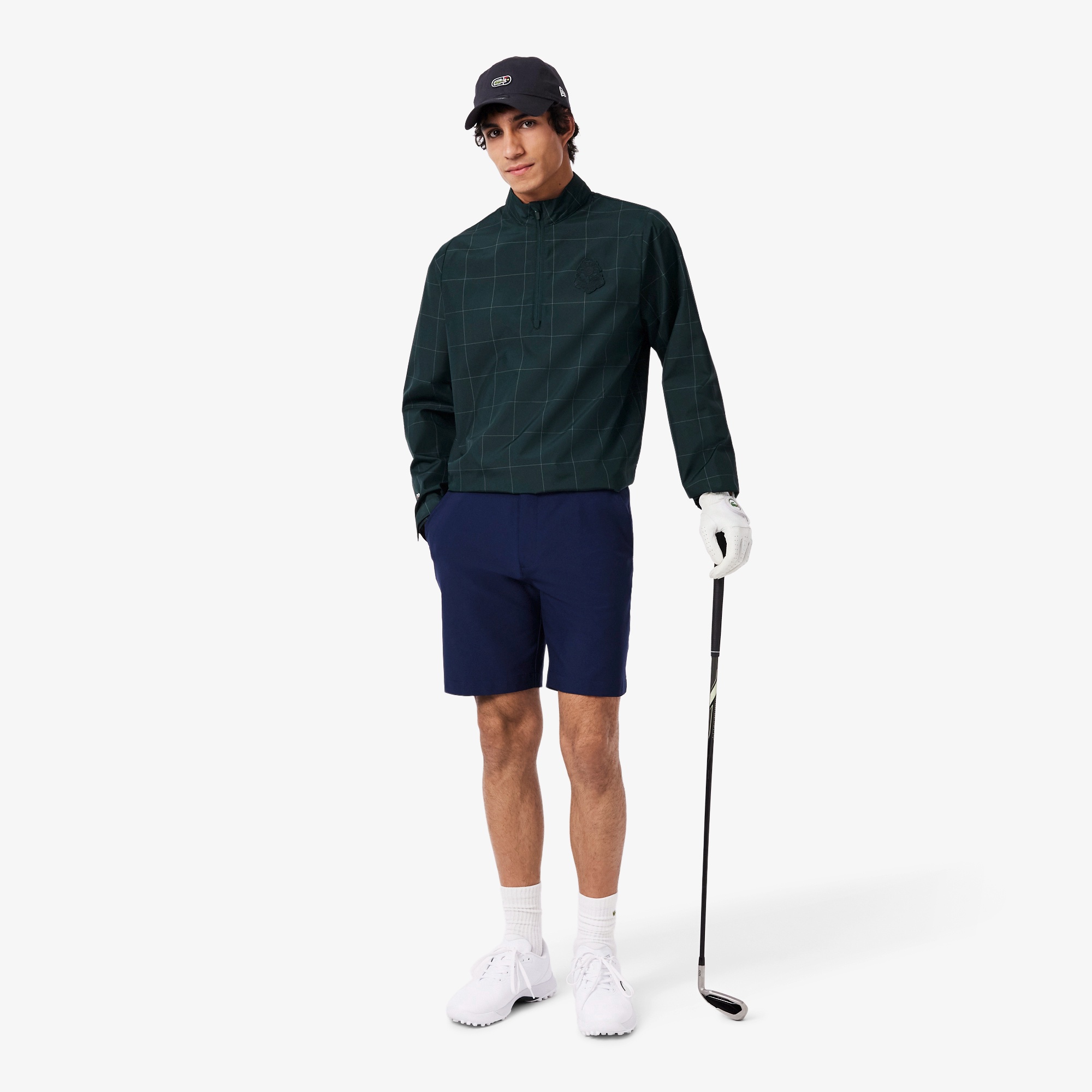 ラコステ×ニューエラ 9TWENTY ゴルフ&ワニロゴワッペンキャップ