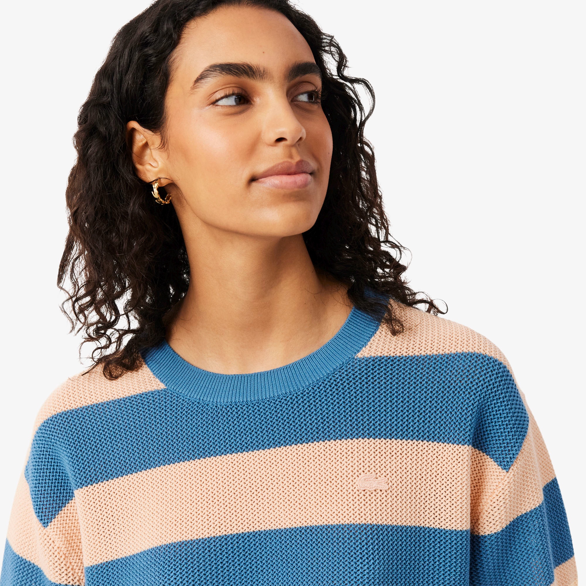 ファットボーダーメッシュニットTシャツ