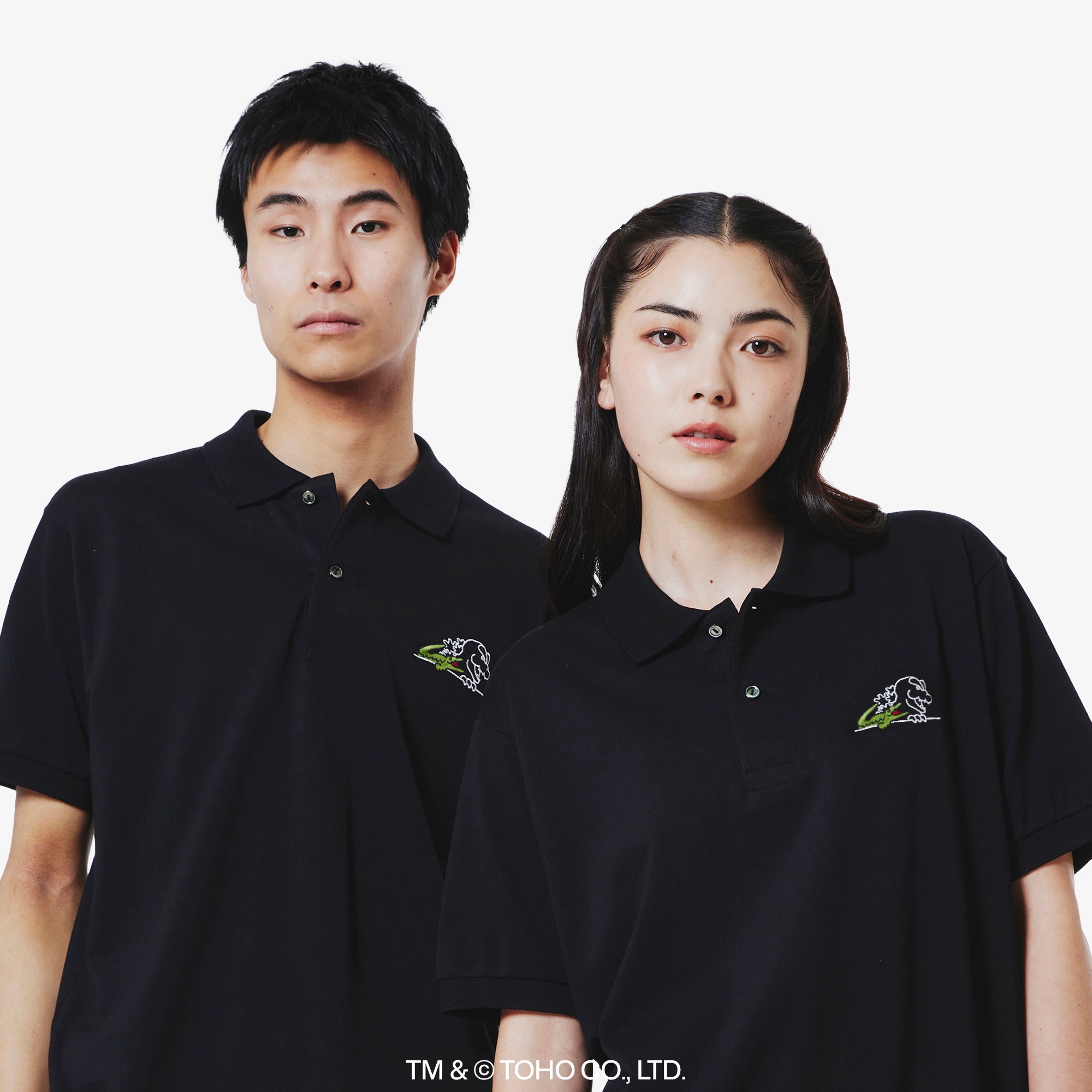 『LACOSTE+GODZILLA 2.0』 ゴジラヘッド ポロシャツ
