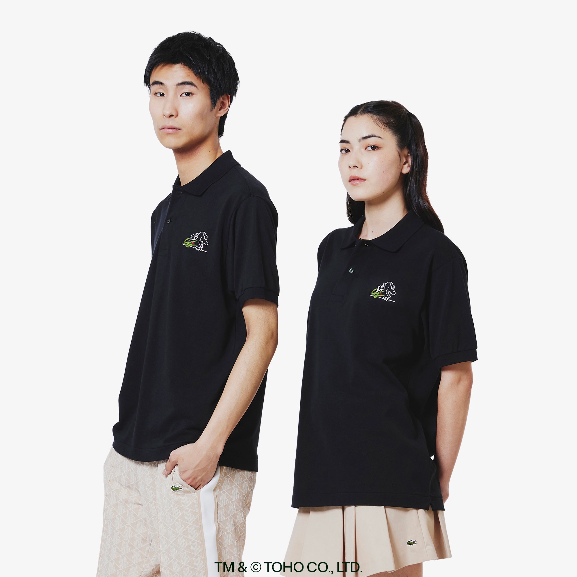 『LACOSTE+GODZILLA 2.0』 ゴジラヘッド ポロシャツ
