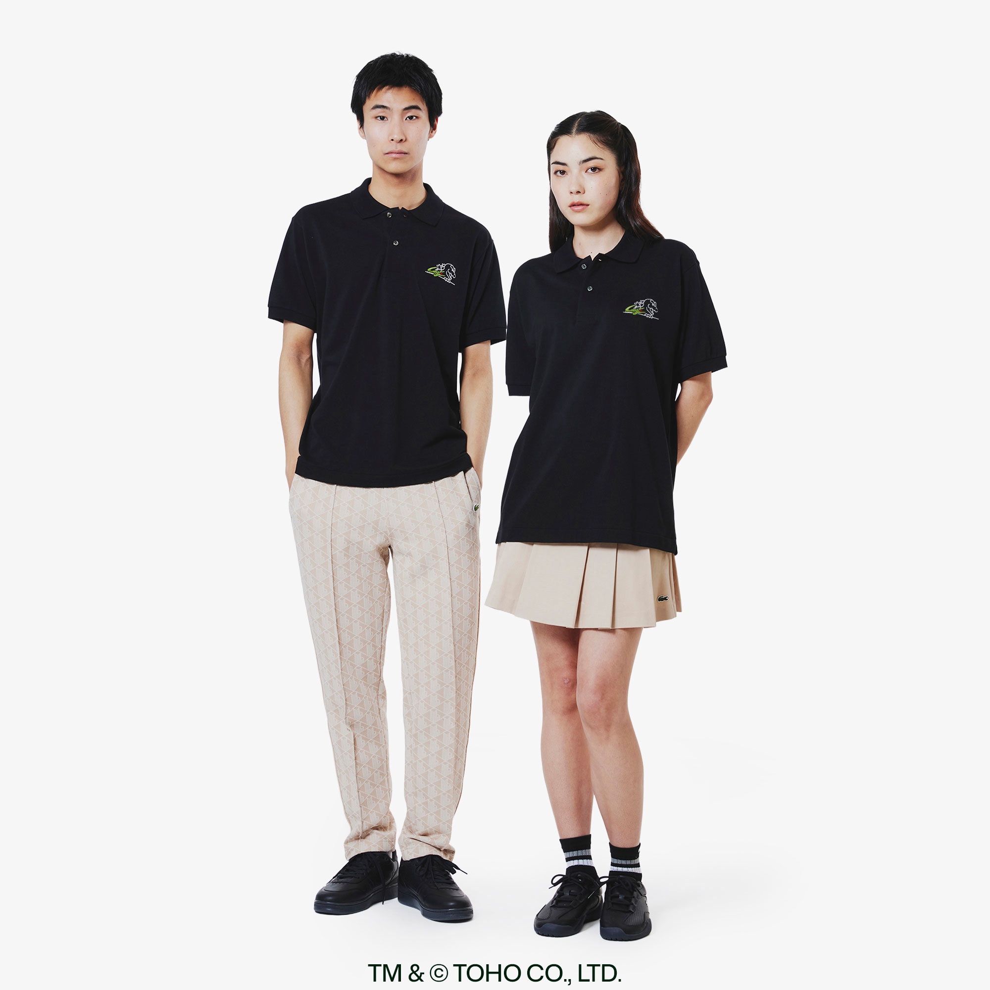 『LACOSTE+GODZILLA 2.0』 ゴジラヘッド ポロシャツ